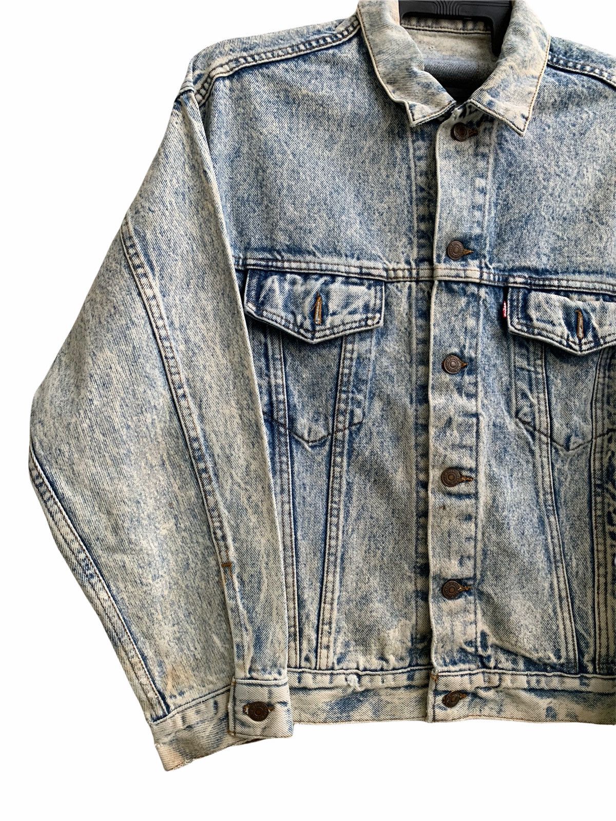 Levi's × Levi's Vintage Clothing × Vintage Vintage Levis USA Blue Acid Stone Wash Trucker Denim Jacket Size US M / EU 48-50 / 2 - 6 Thumbnail