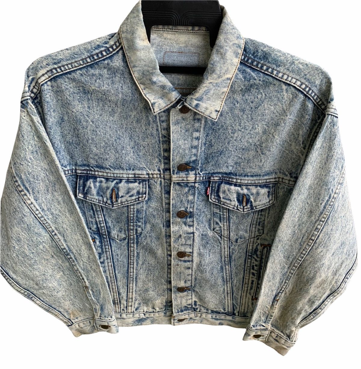 Levi's × Levi's Vintage Clothing × Vintage Vintage Levis USA Blue Acid Stone Wash Trucker Denim Jacket Size US M / EU 48-50 / 2 - 3 Thumbnail