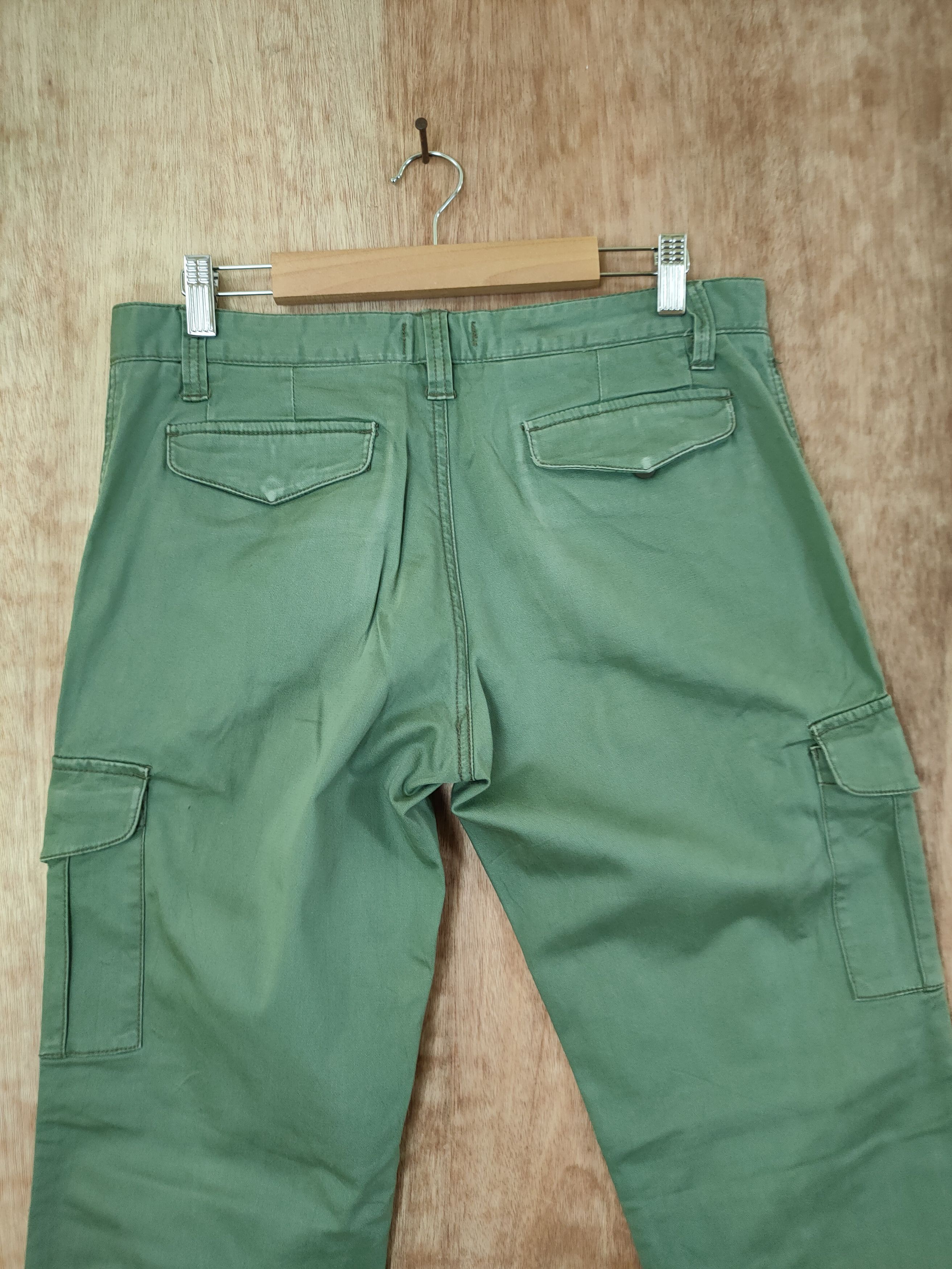 Japanese Brand DL Global work japan green utility cargo pants #46-297 Size US 31 - 8 Thumbnail