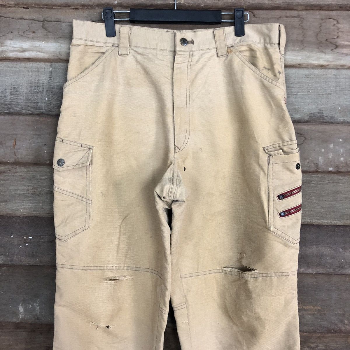 Japanese Brand DLL Jawin Brown MUltipocket Cargo Pants #c693 Size US 32 / EU 48 - 2 Thumbnail