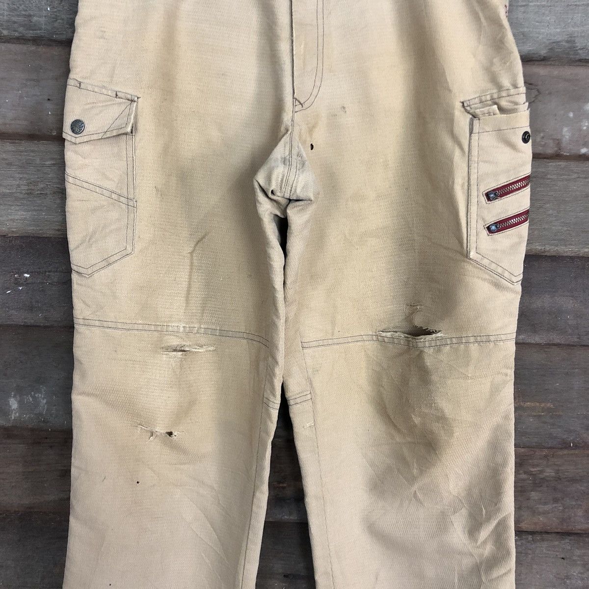 Japanese Brand DLL Jawin Brown MUltipocket Cargo Pants #c693 Size US 32 / EU 48 - 4 Thumbnail