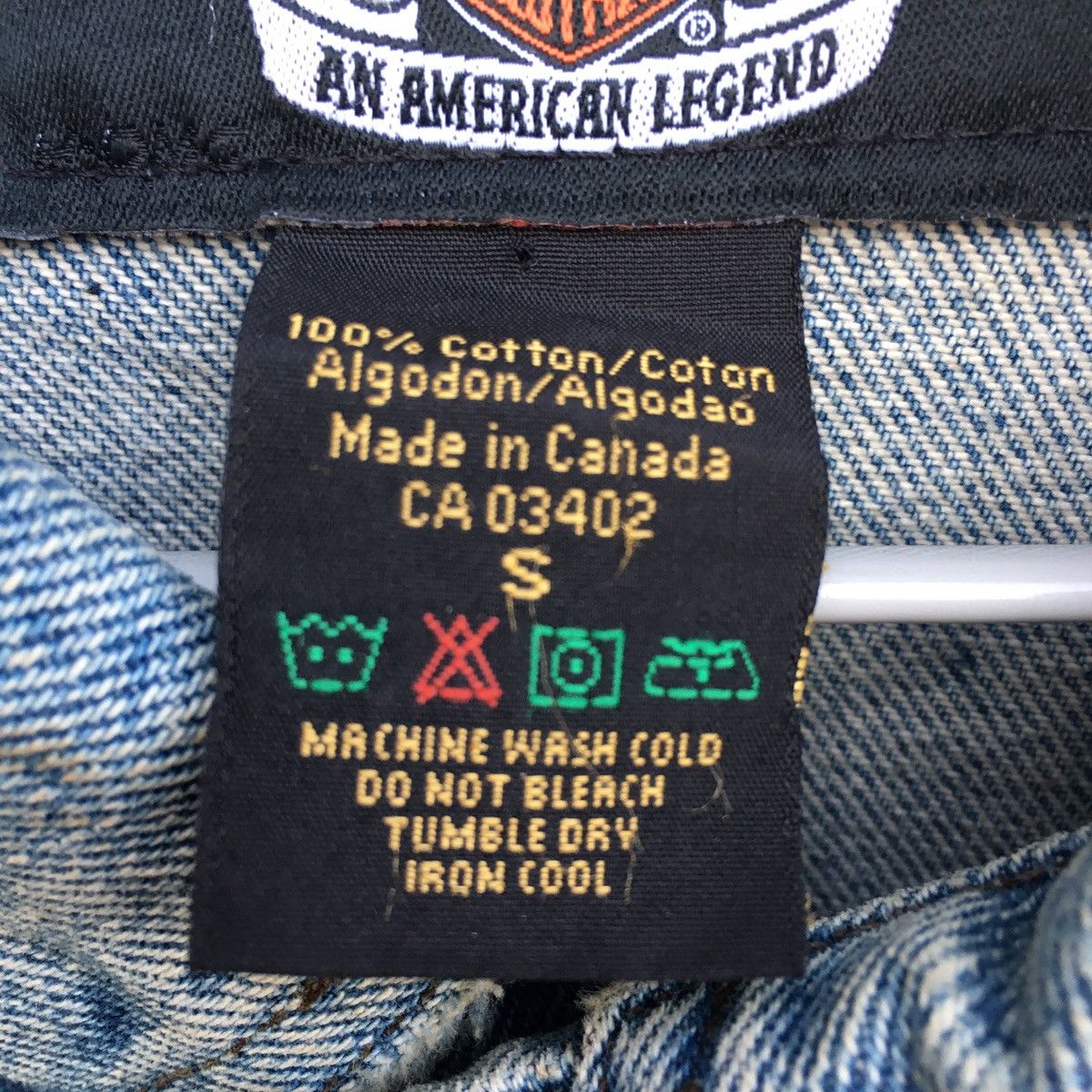 Harley Davidson × Vintage Vintage Harley Davidson Denim Jacket Size US S / EU 44-46 / 1 - 6 Thumbnail