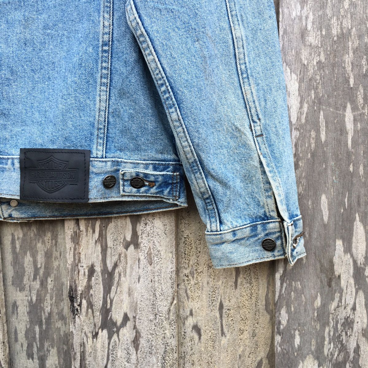 Harley Davidson × Vintage Vintage Harley Davidson Denim Jacket Size US S / EU 44-46 / 1 - 10 Thumbnail