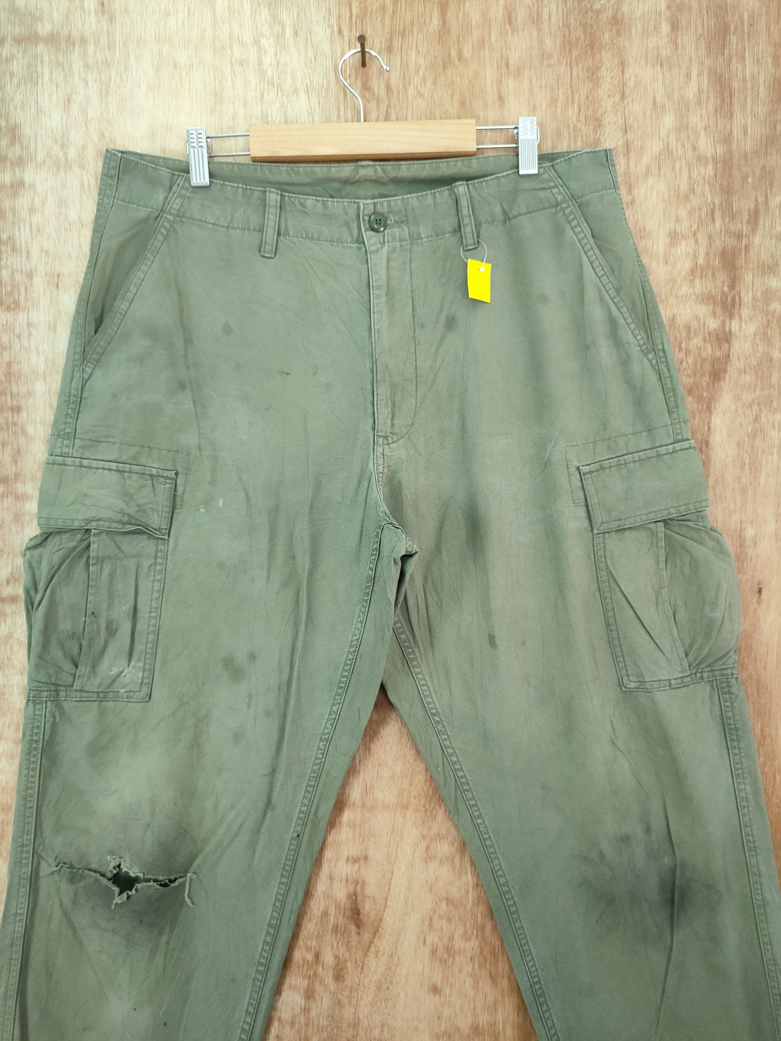 Japanese Brand DLL uniqlo distressed denim dirty vintage pants #46-280 Size US 35 - 4 Thumbnail
