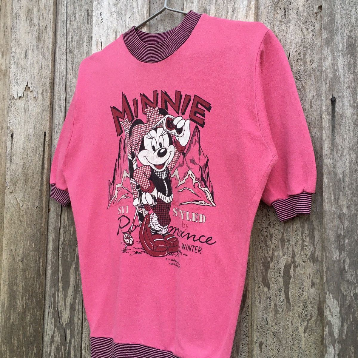 Disney × Vintage 90’s AmericanWear Animated Minnie Short Sleeve Sweatshirt Size M / US 6-8 / IT 42-44 - 3 Thumbnail