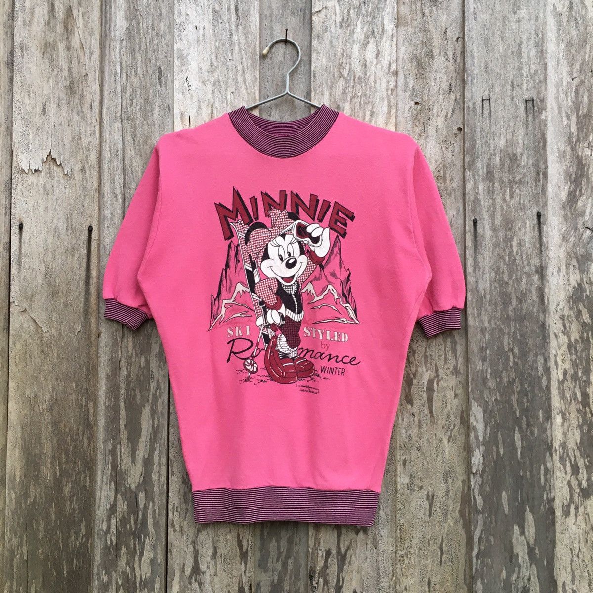 Disney × Vintage 90’s AmericanWear Animated Minnie Short Sleeve Sweatshirt Size M / US 6-8 / IT 42-44 - 1 Thumbnail