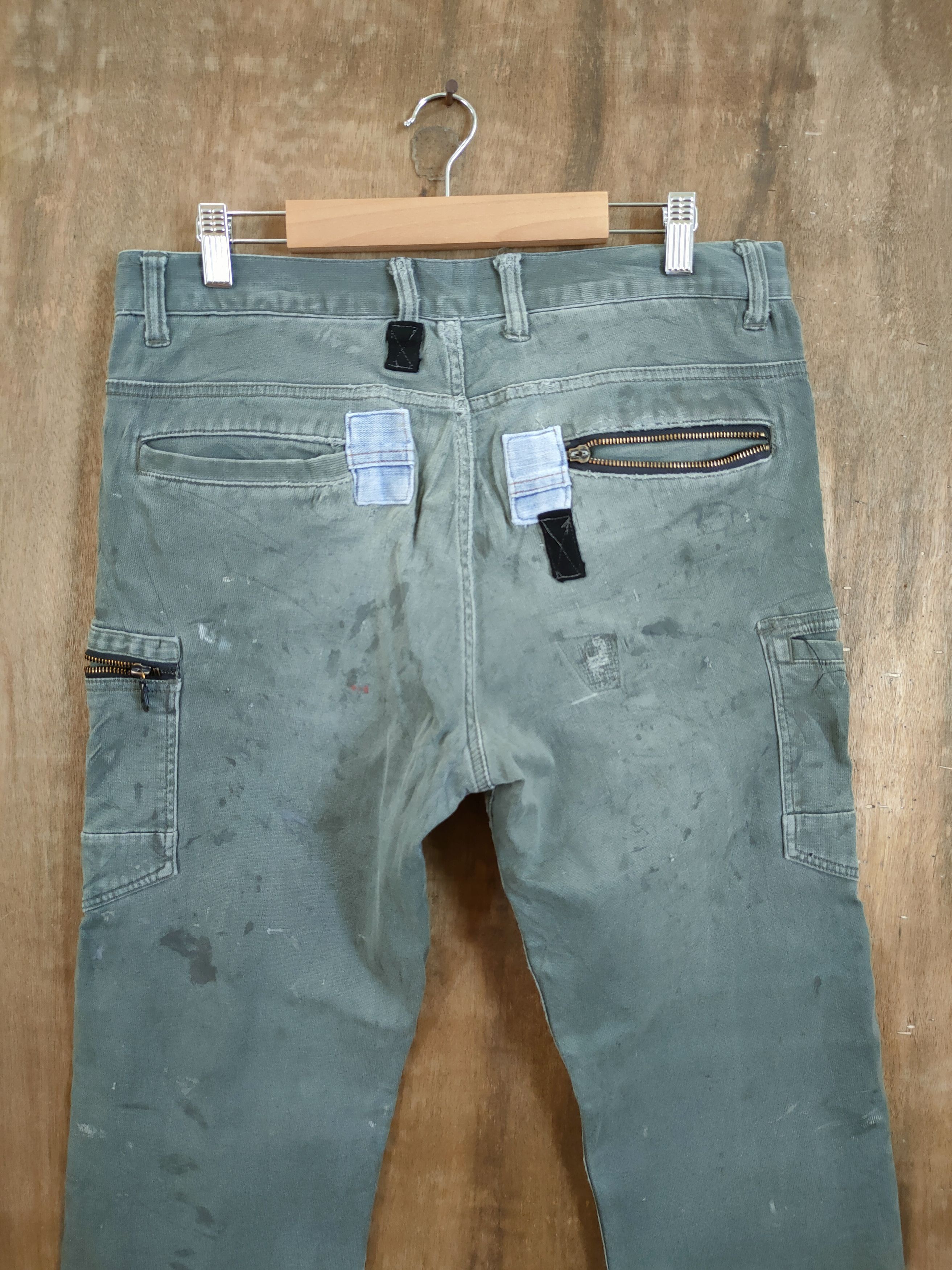 Japanese Brand DL Japan union made thrashed utility cargo pants #46-688 Size US 33 - 9 Thumbnail
