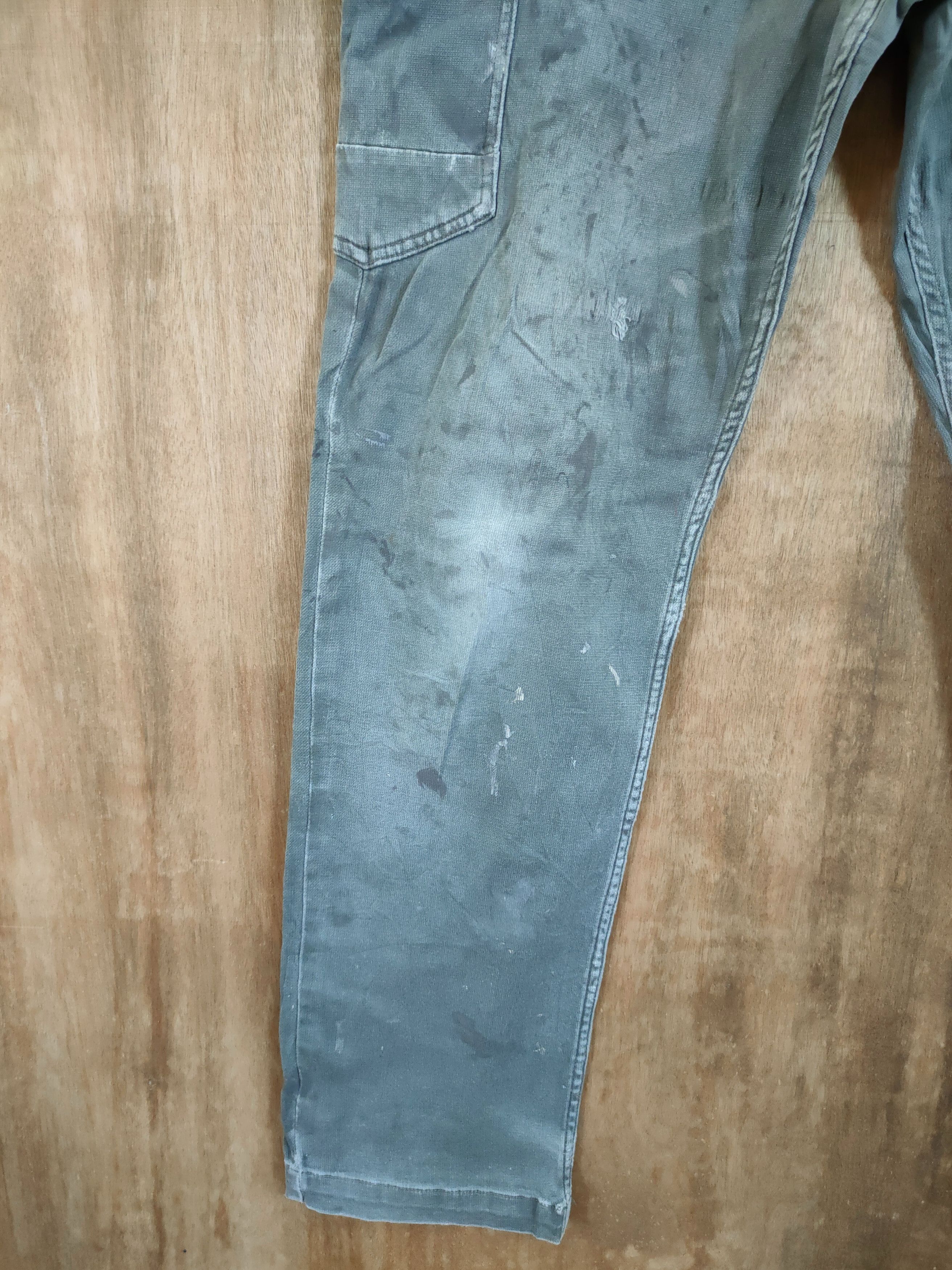 Japanese Brand DL Japan union made thrashed utility cargo pants #46-688 Size US 33 - 3 Thumbnail