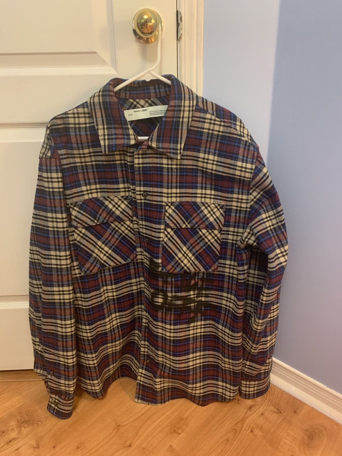 Off White Flannel Jacket Size M