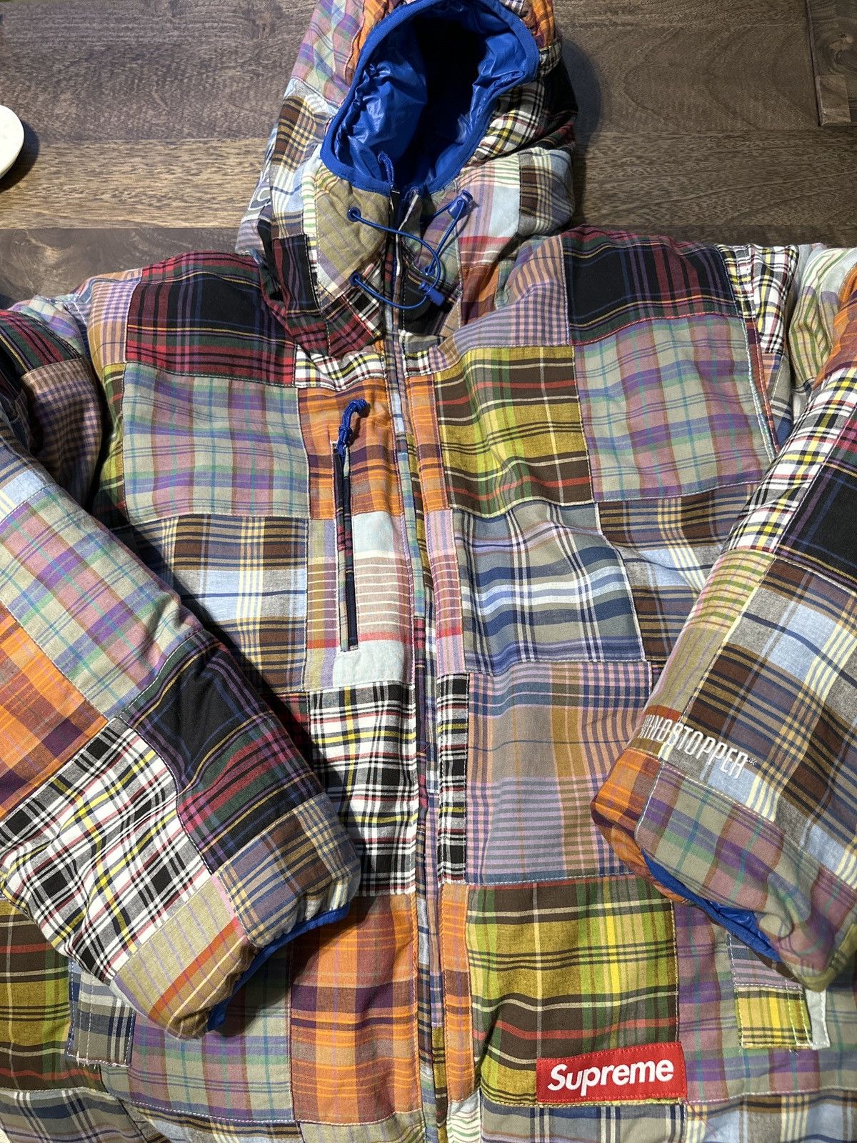 Supreme Supreme Madras Reversible Windstopper Puffer Jacket Grailed