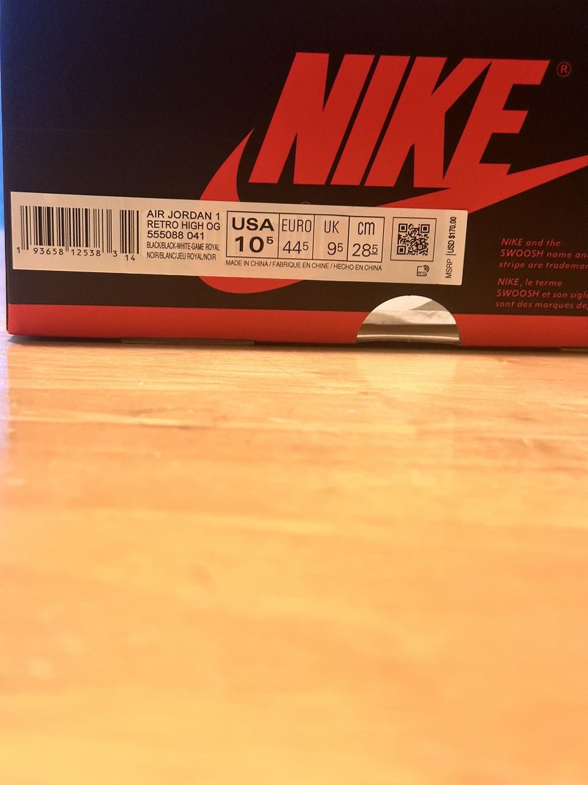 Jordan Brand Air Jordan Retro High OG ‘Royal Toe’ Size US 10.5 / EU 43-44 - 7 Thumbnail