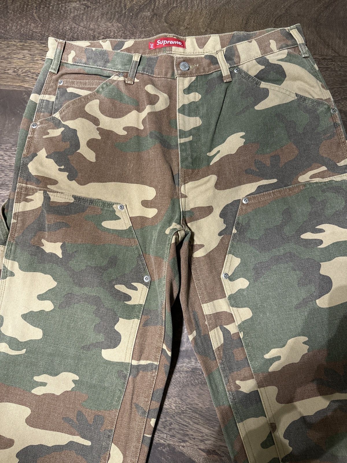 Supreme Moleskin Double Knee Painter Pant 'Camo' | Multi-Color | Men's Size 30