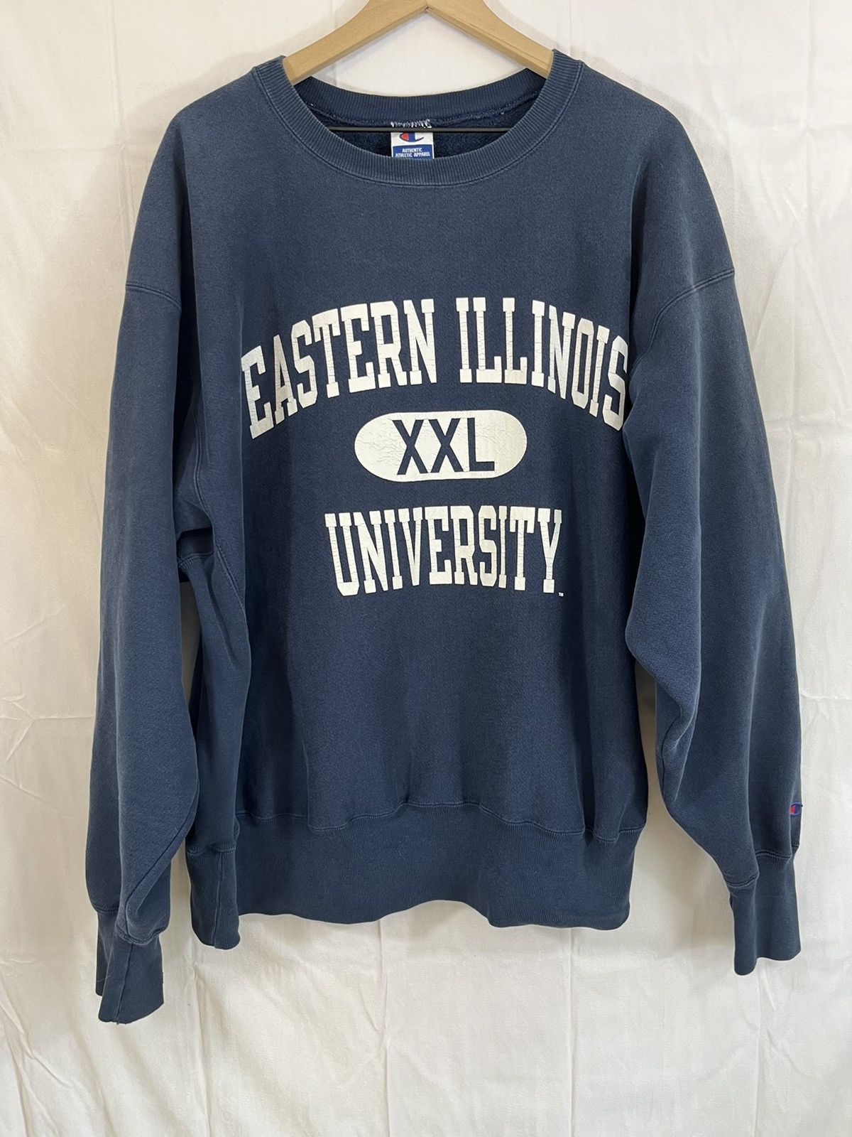 Vintage Oversize University Faded Boxy Crewneck Size US XXL / EU 58 / 5 - 2 Thumbnail