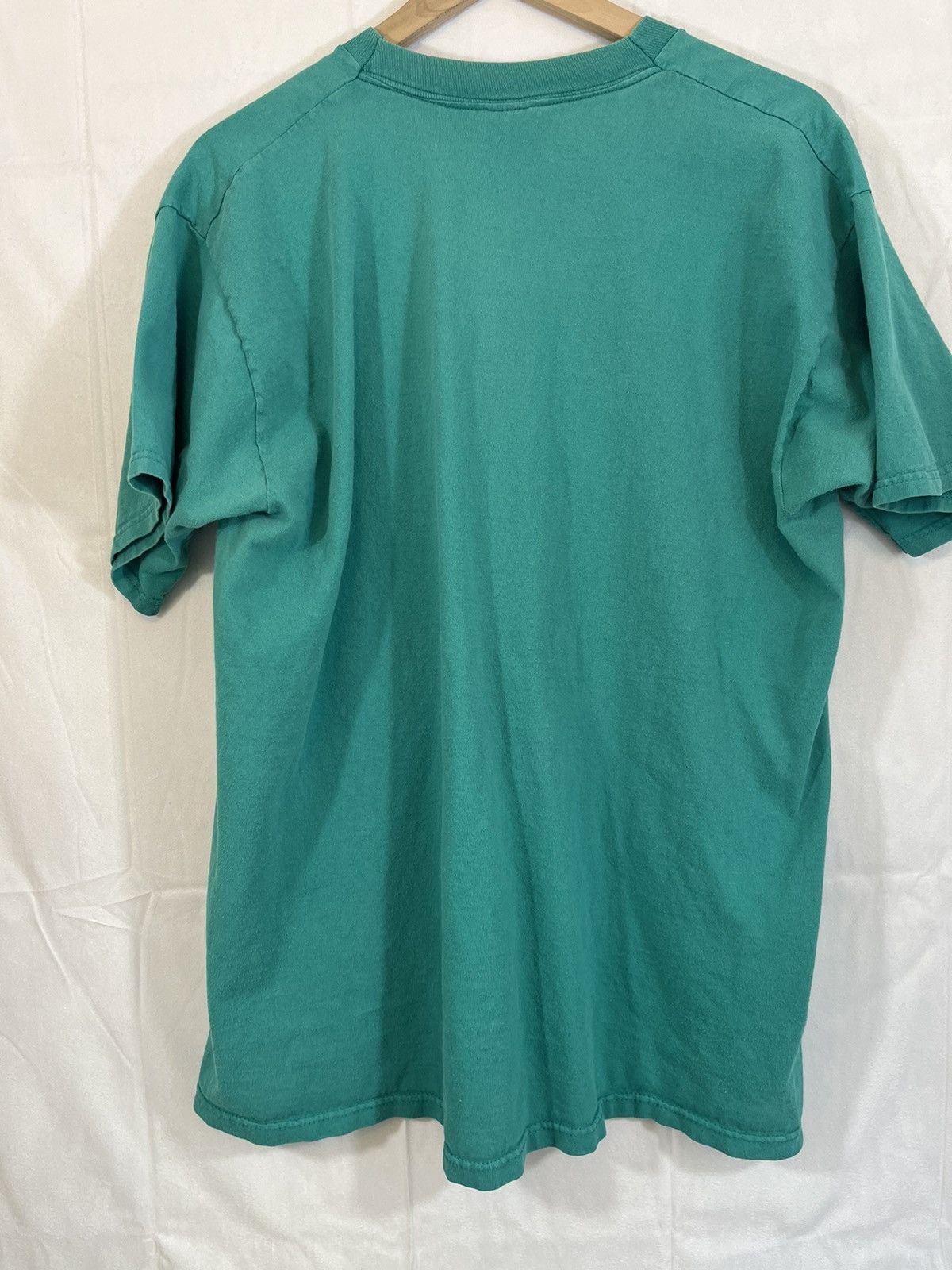 Vintage Vintage Faded Blank Teal Pocket Tee Size US XL / EU 56 / 4 - 11 Thumbnail
