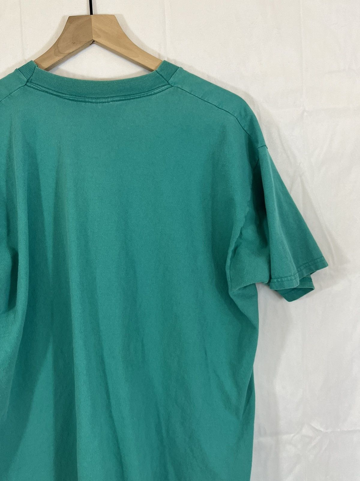 Vintage Vintage Faded Blank Teal Pocket Tee Size US XL / EU 56 / 4 - 9 Thumbnail