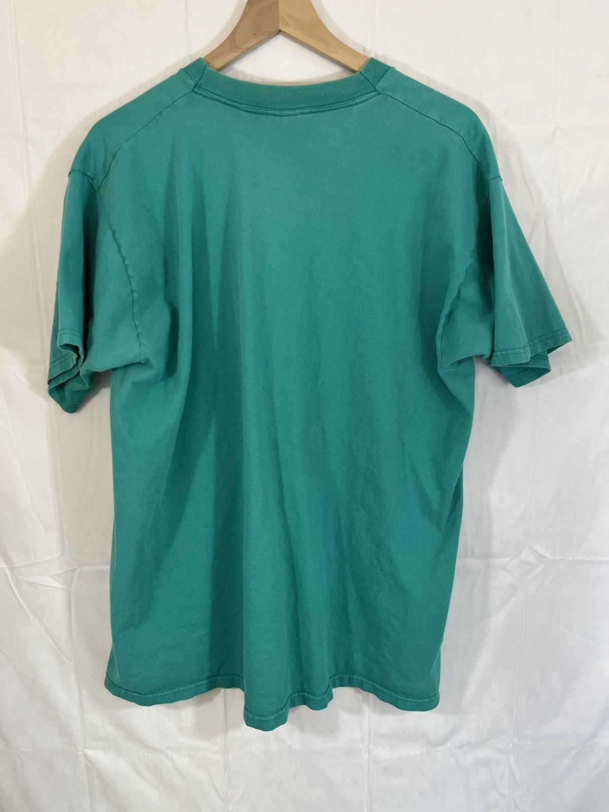 Vintage Vintage Faded Blank Teal Pocket Tee Size US XL / EU 56 / 4 - 7 Thumbnail