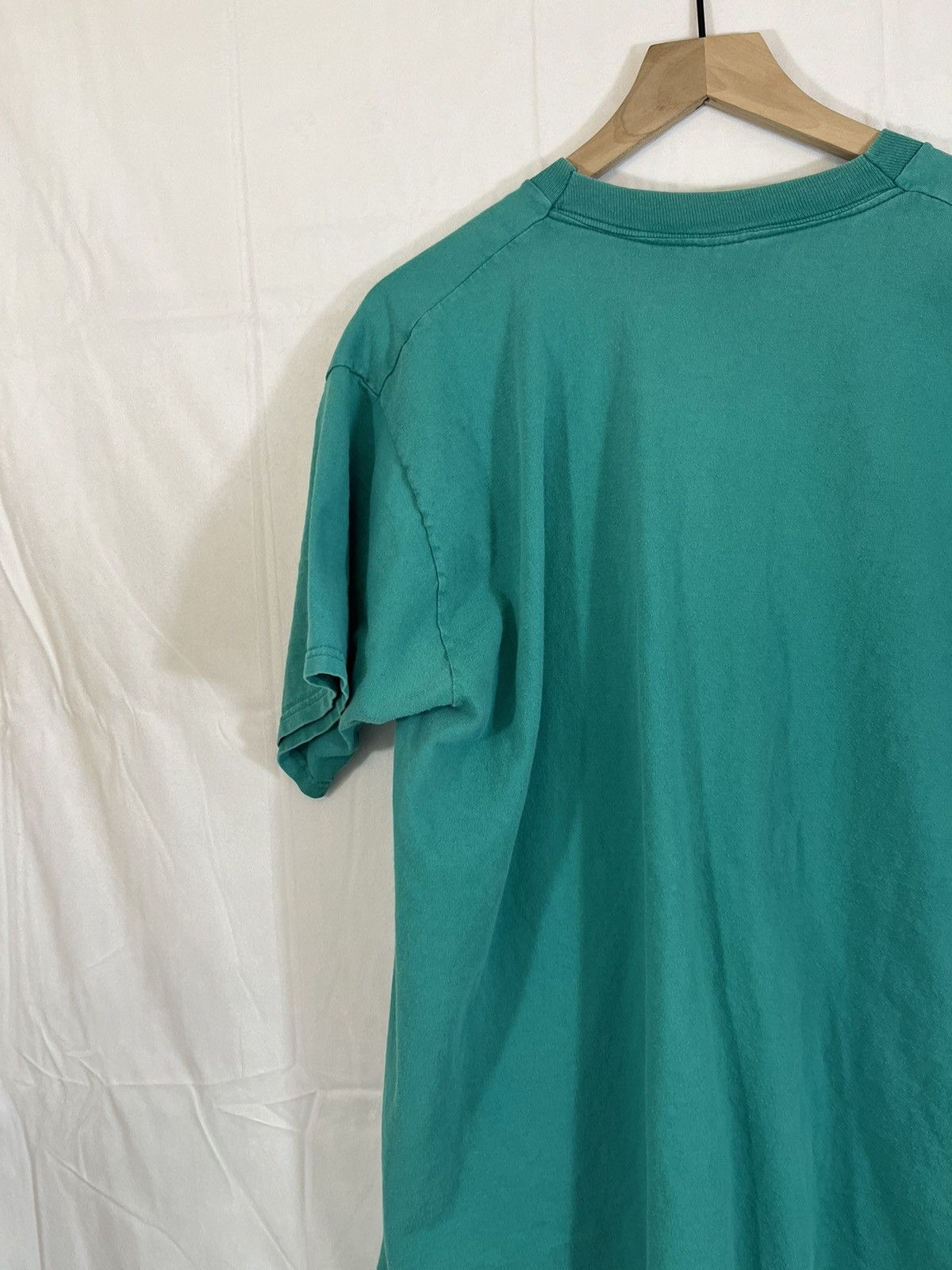 Vintage Vintage Faded Blank Teal Pocket Tee Size US XL / EU 56 / 4 - 10 Thumbnail