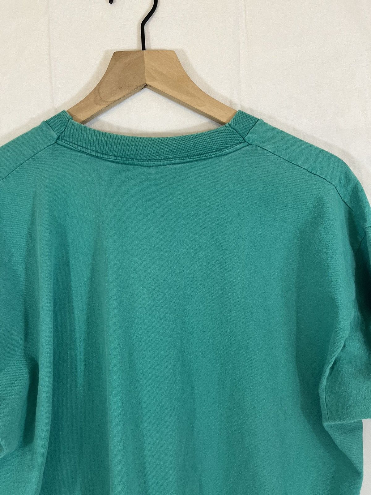 Vintage Vintage Faded Blank Teal Pocket Tee Size US XL / EU 56 / 4 - 8 Thumbnail