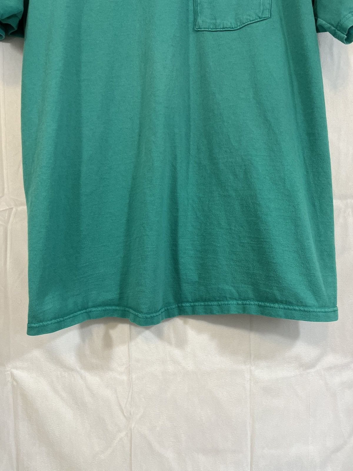 Vintage Vintage Faded Blank Teal Pocket Tee Size US XL / EU 56 / 4 - 6 Thumbnail