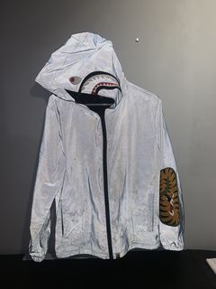 Bape reflective best sale hooded jacket