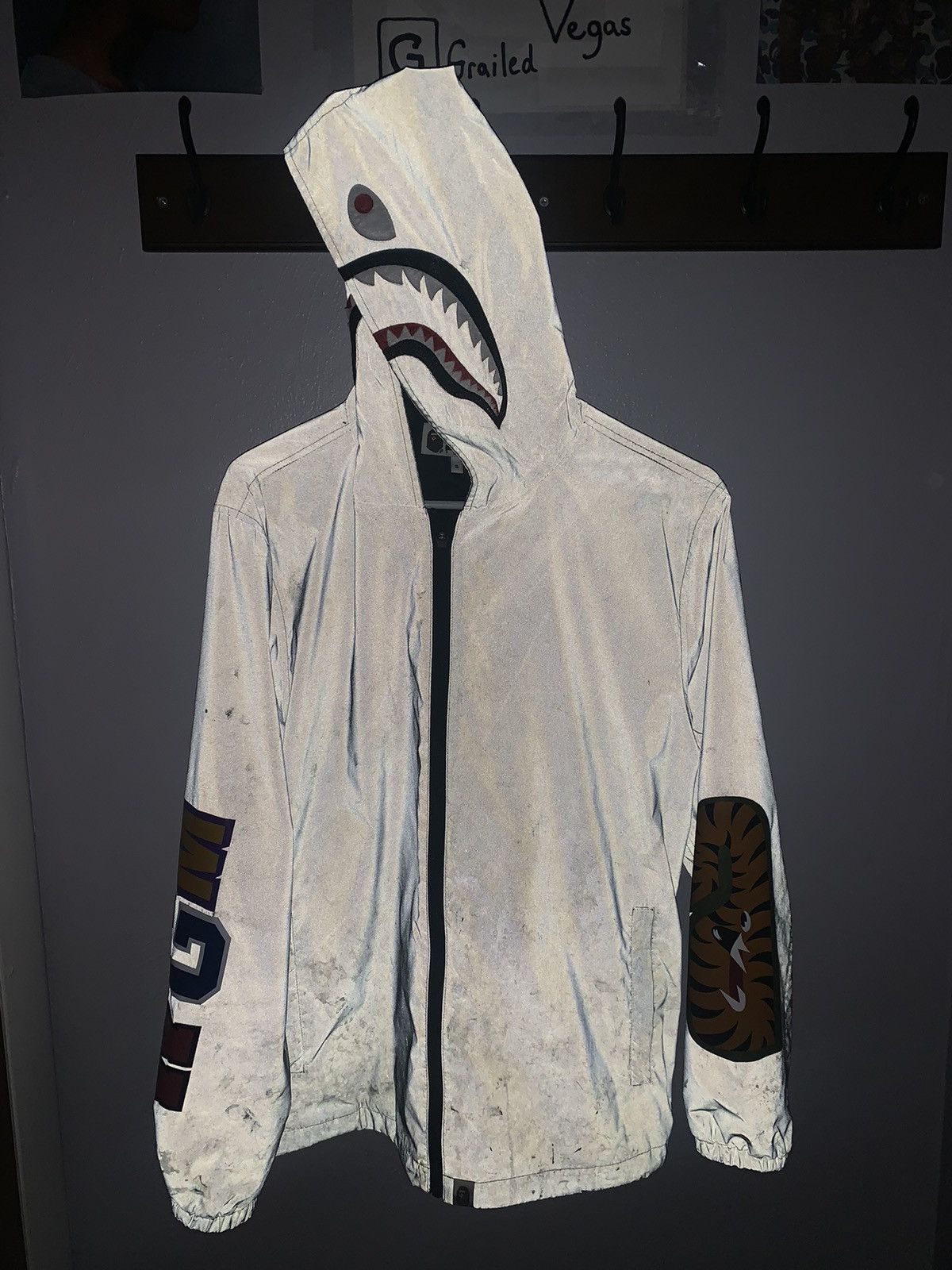 Bape Bape 3M Reflective Shark Hoodie Jacket Zip Up Rare Size US S / EU 44-46 / 1 - 10 Thumbnail
