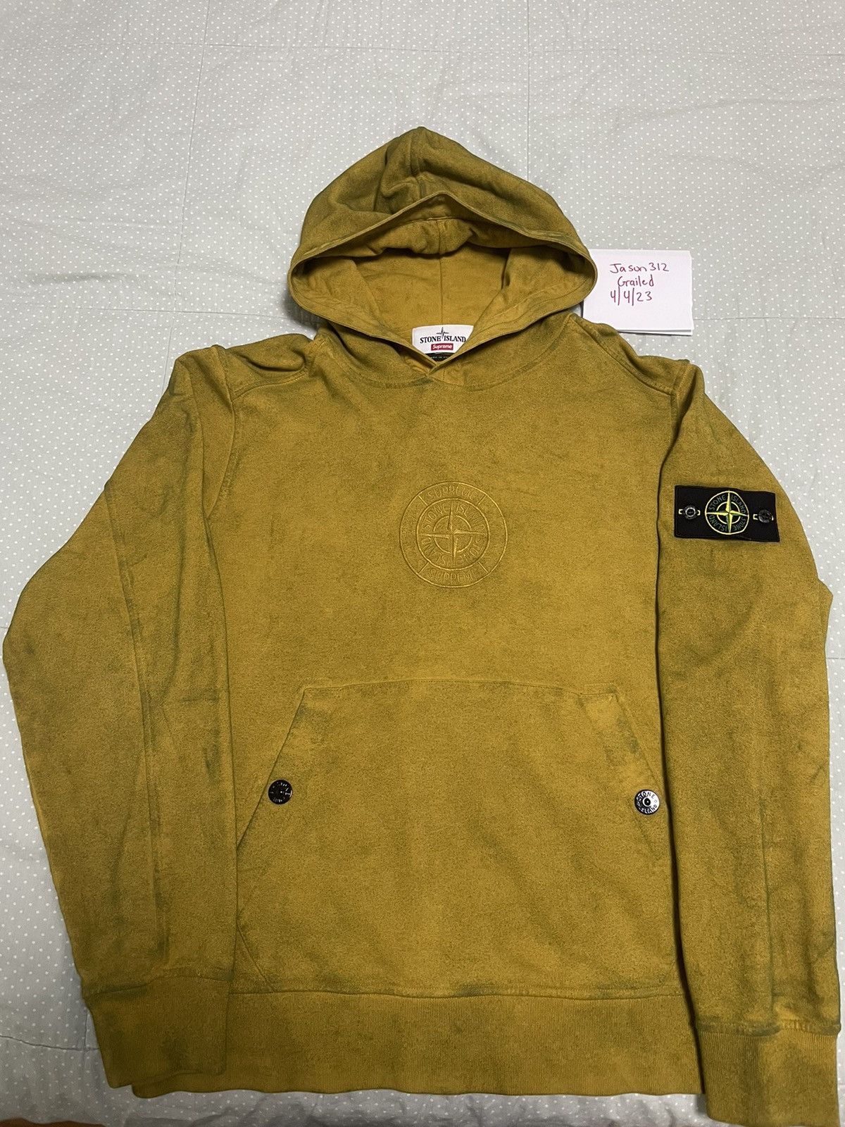 Supreme Supreme Stone Island Hooded Sweatshirt (SS19) | Grailed