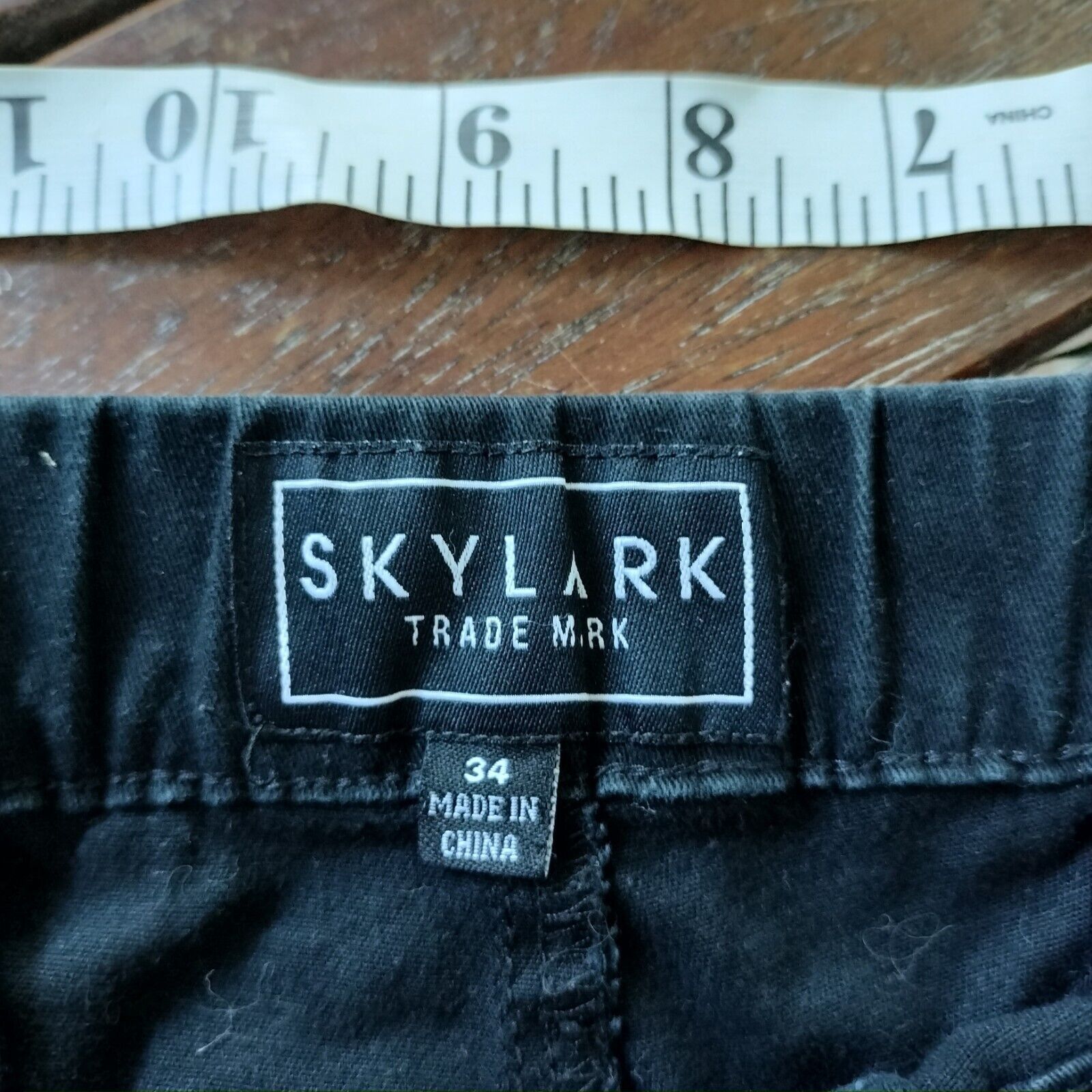 Designer Skylark Shorts Black Drop Crotch Cargo Utility Raw Hem Drill Size US 34 / EU 50 - 5 Thumbnail