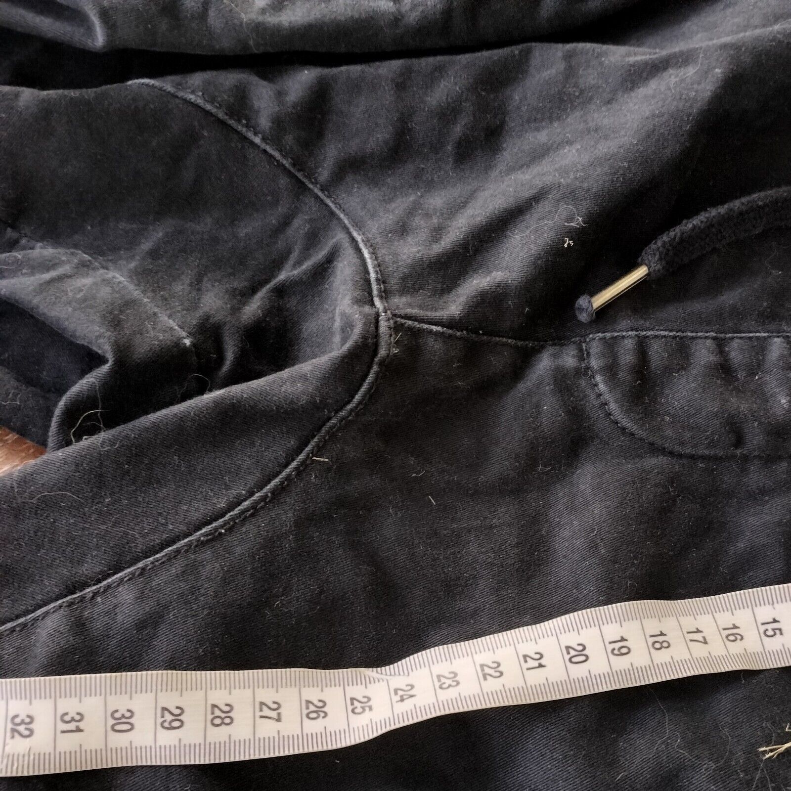Designer Skylark Shorts Black Drop Crotch Cargo Utility Raw Hem Drill Size US 34 / EU 50 - 8 Thumbnail