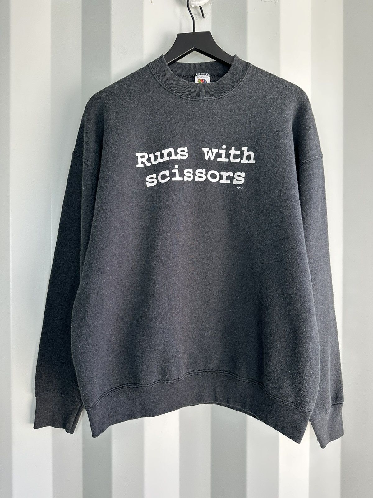 Vintage Run with Scissors Sweatshirt Size US XL / EU 56 / 4 - 2 Thumbnail