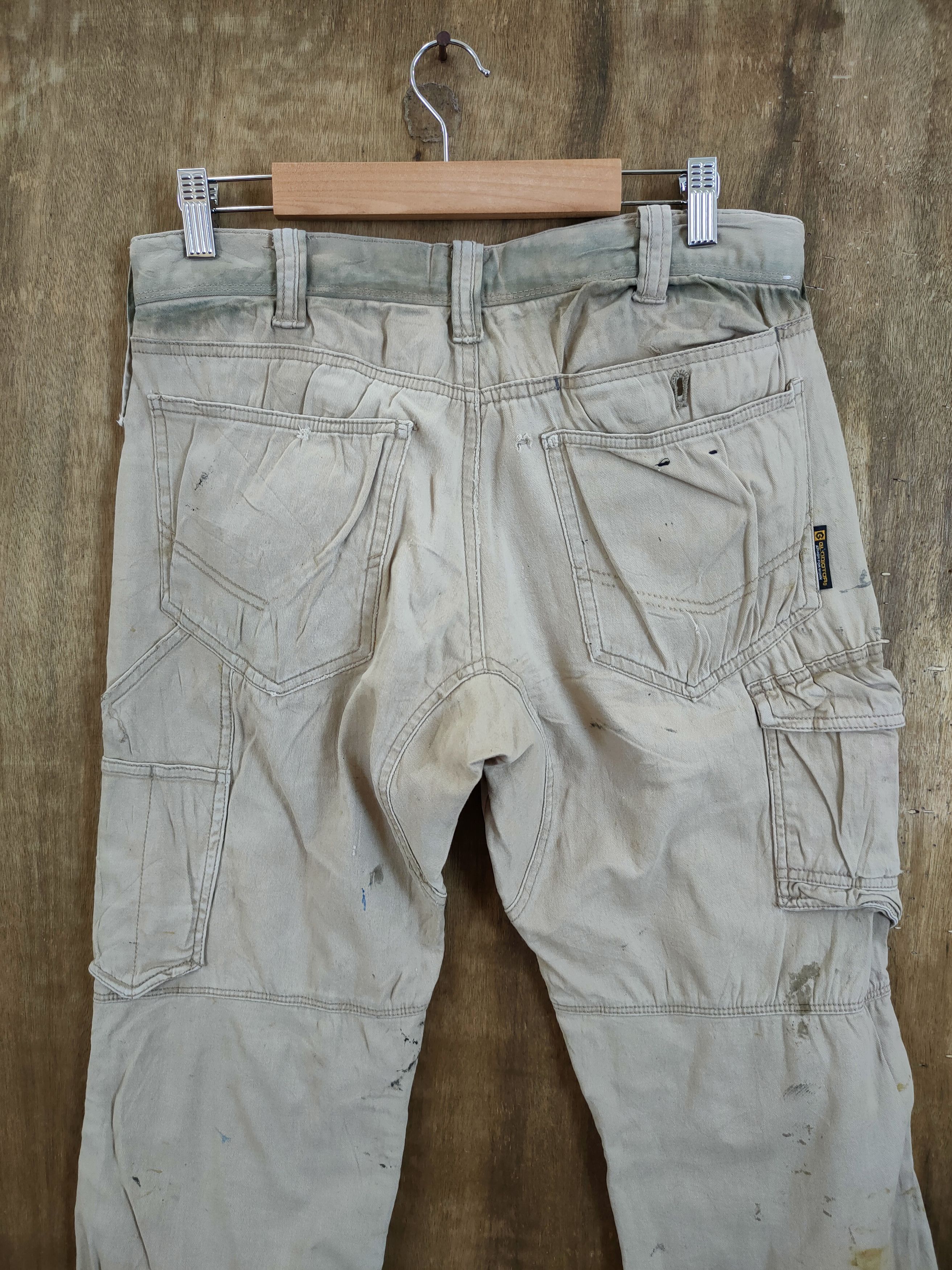Japanese Brand Japan distressed thrashed utility cargo pants #46-695 Size US 31 - 12 Thumbnail