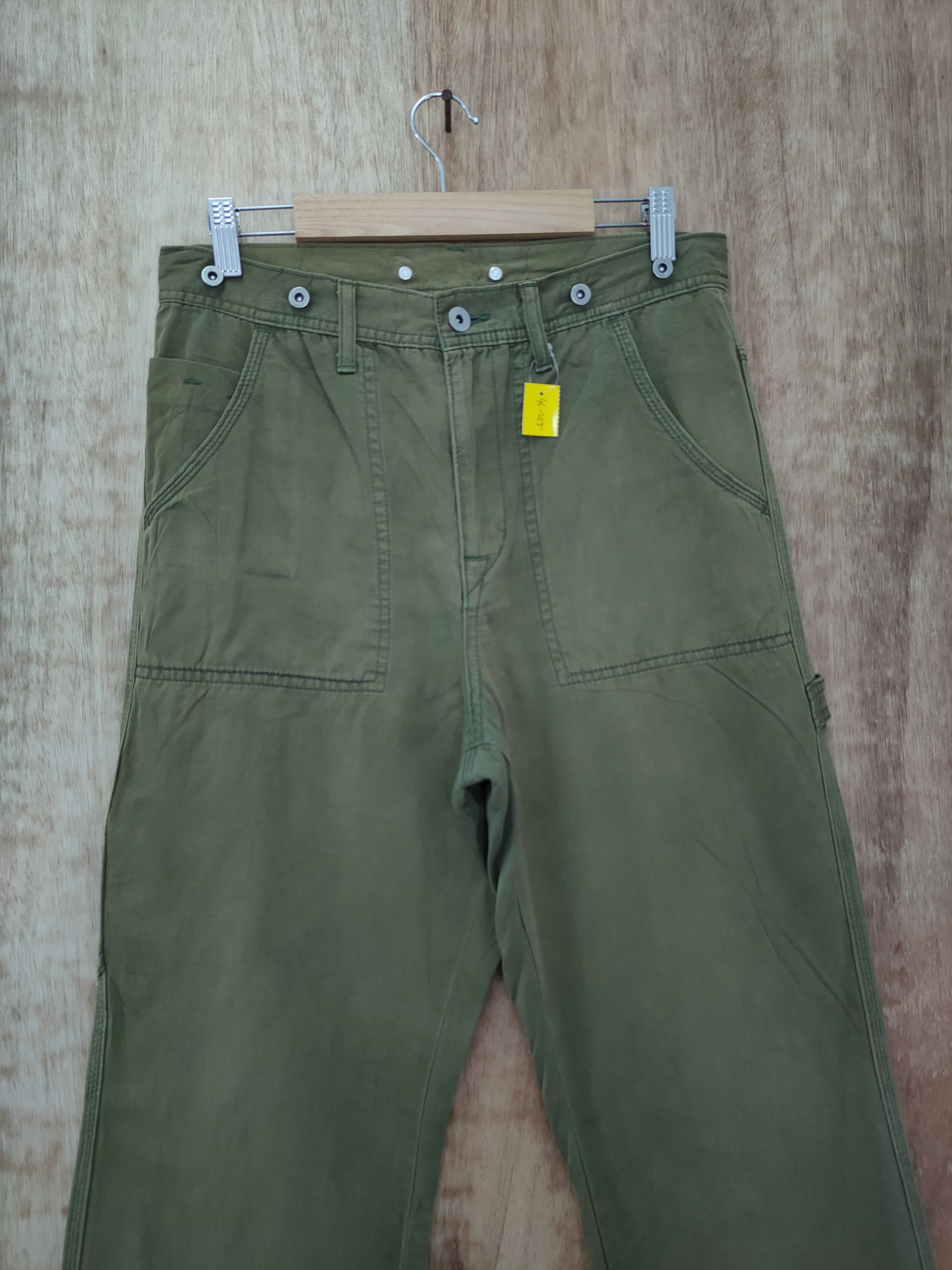 Japanese Brand DLL Rageblue japan green buckle back cargo pants #46-255T Size US 28 / EU 44 - 4 Thumbnail