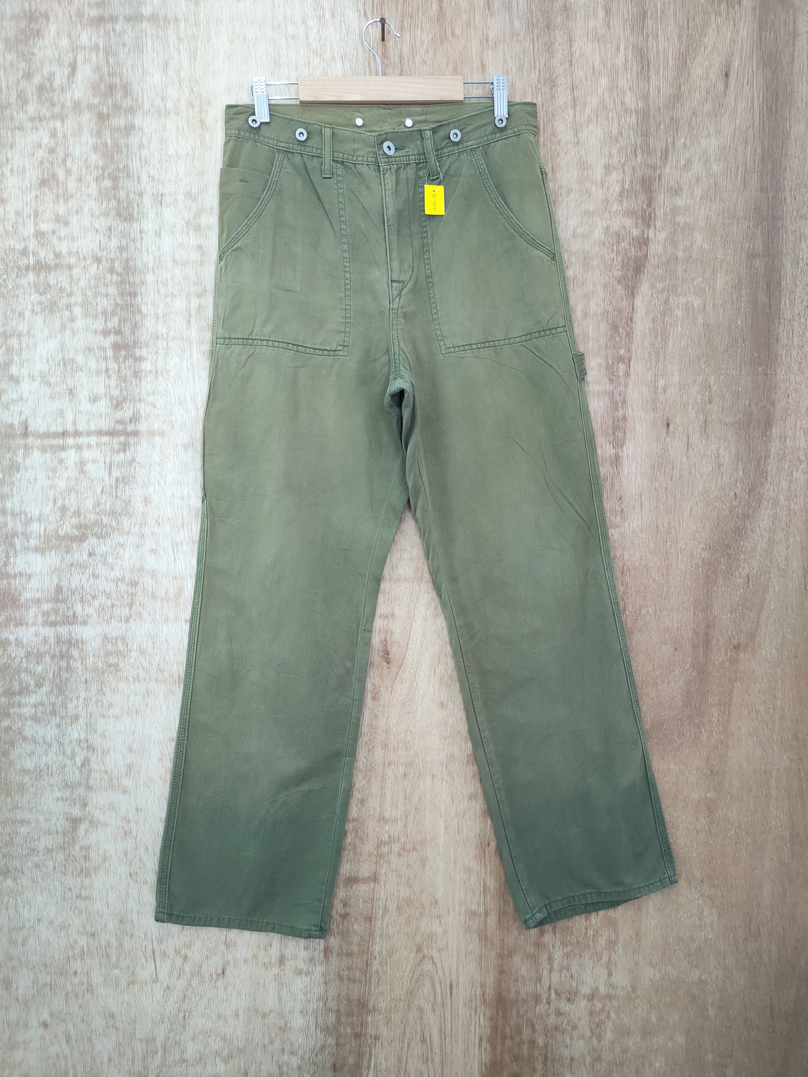 Japanese Brand DLL Rageblue japan green buckle back cargo pants #46-255T Size US 28 / EU 44 - 1 Thumbnail