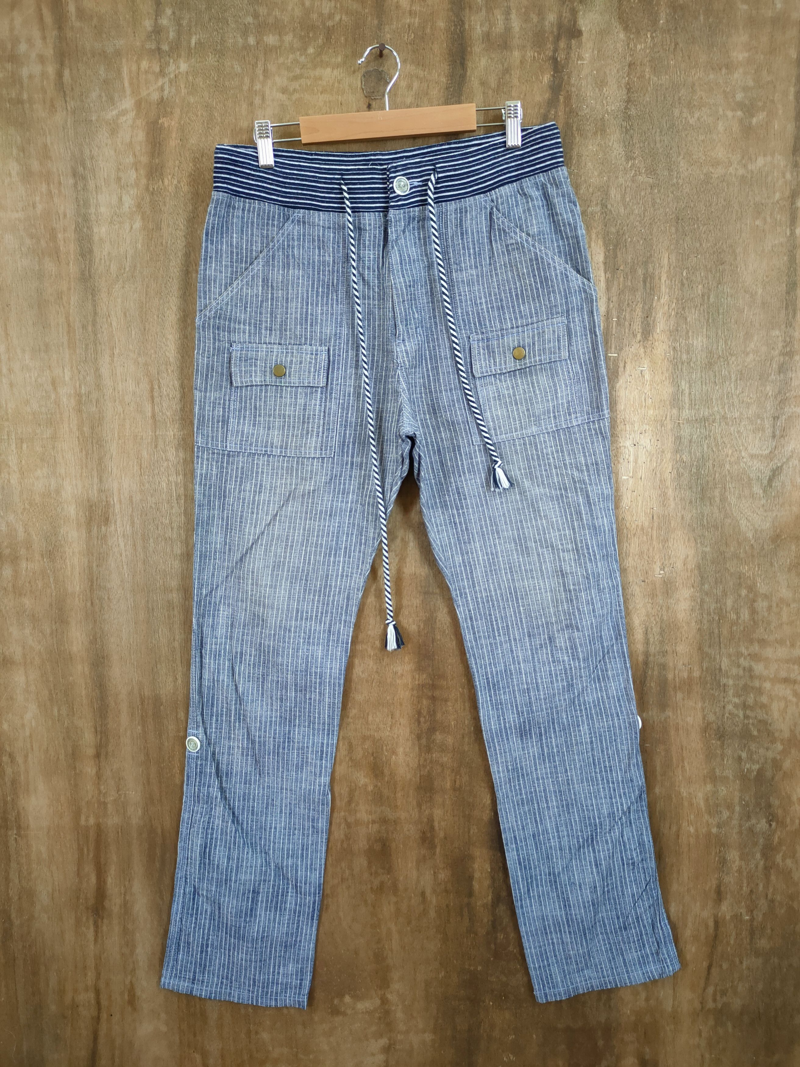 image of Over The Stripes Louxs Union Works Stripe Bush Multipocket Pants 46-870, Men's (Size 28)