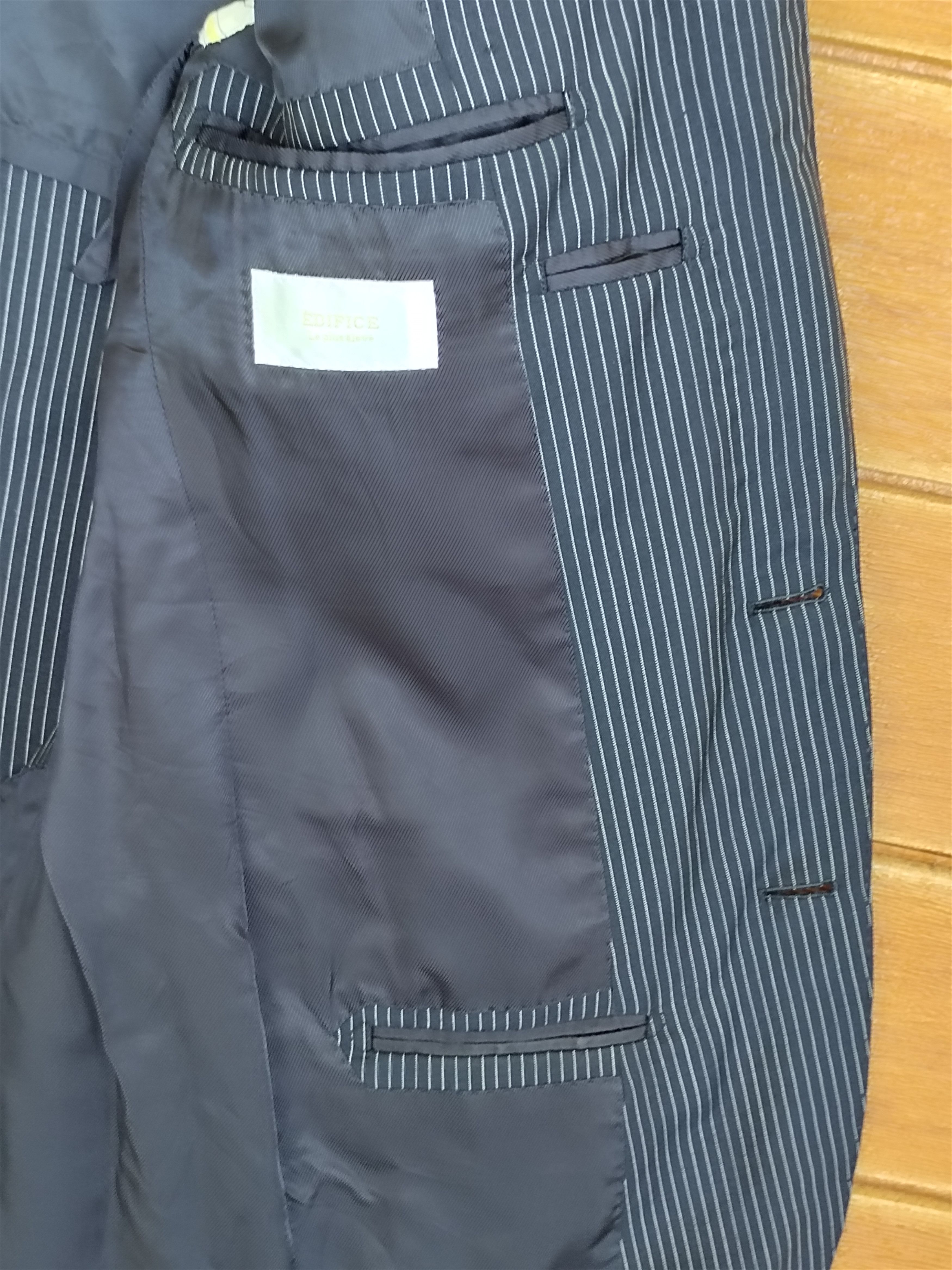 Edifice Japan EDIFICE Pin Striped Blazer Jacket Size US M / EU 48-50 / 2 - 16 Thumbnail