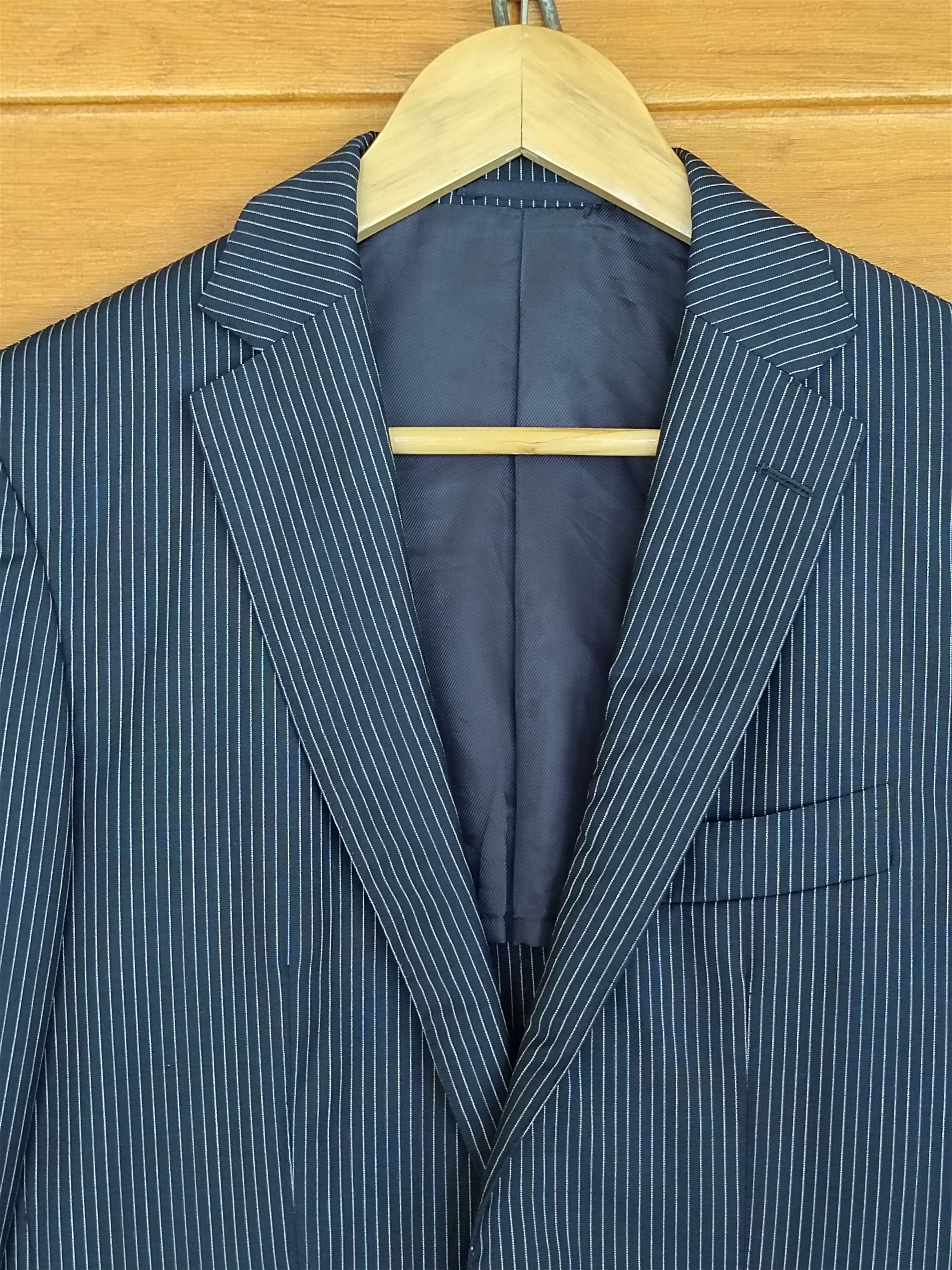 Edifice Japan EDIFICE Pin Striped Blazer Jacket Size US M / EU 48-50 / 2 - 2 Thumbnail