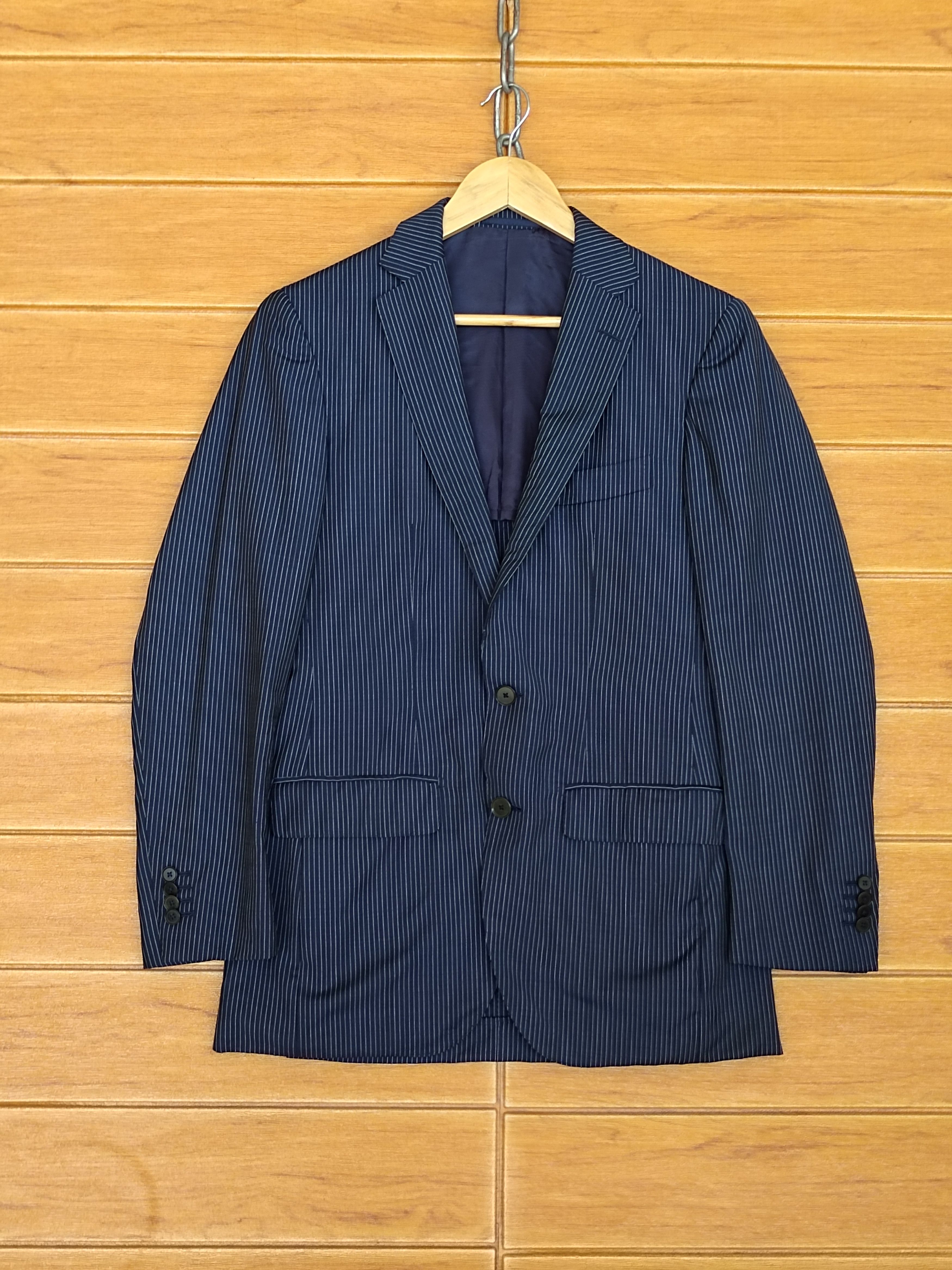 Edifice Japan EDIFICE Pin Striped Blazer Jacket Size US M / EU 48-50 / 2 - 1 Thumbnail