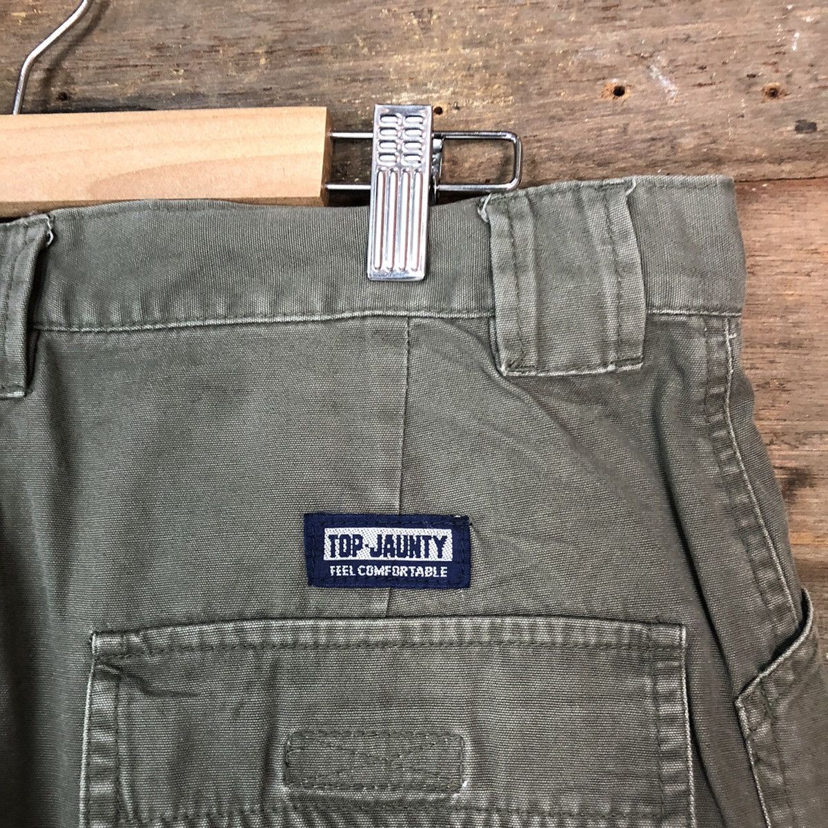 Japanese Brand DL Top Jaunty Green Cargo Multipocket Pants #1897 Size US 32 / EU 48 - 16 Thumbnail