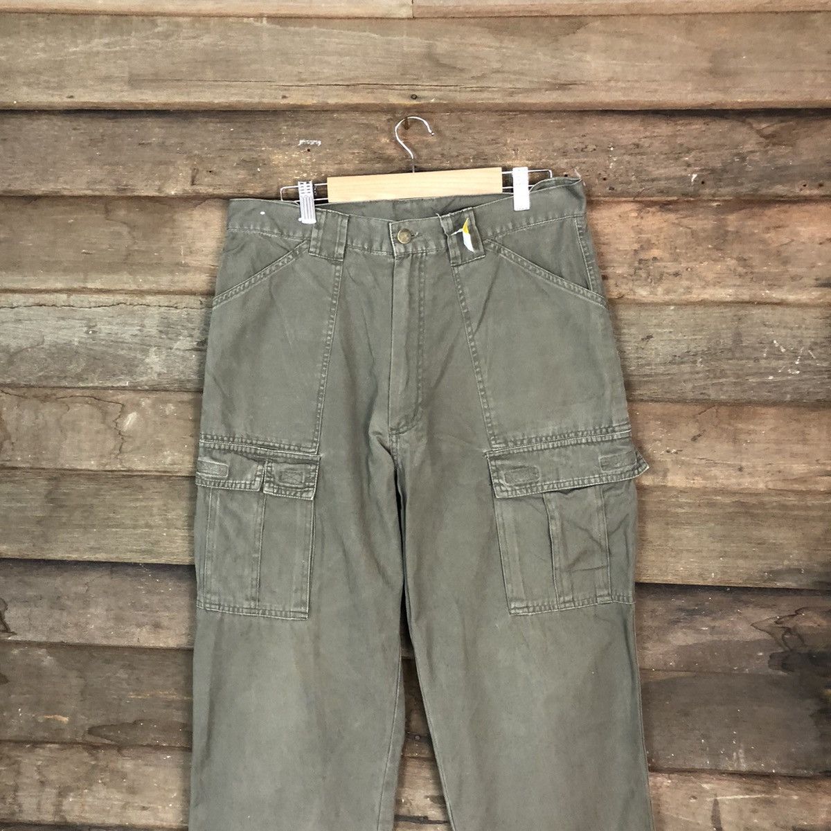 Japanese Brand DL Top Jaunty Green Cargo Multipocket Pants #1897 Size US 32 / EU 48 - 2 Thumbnail