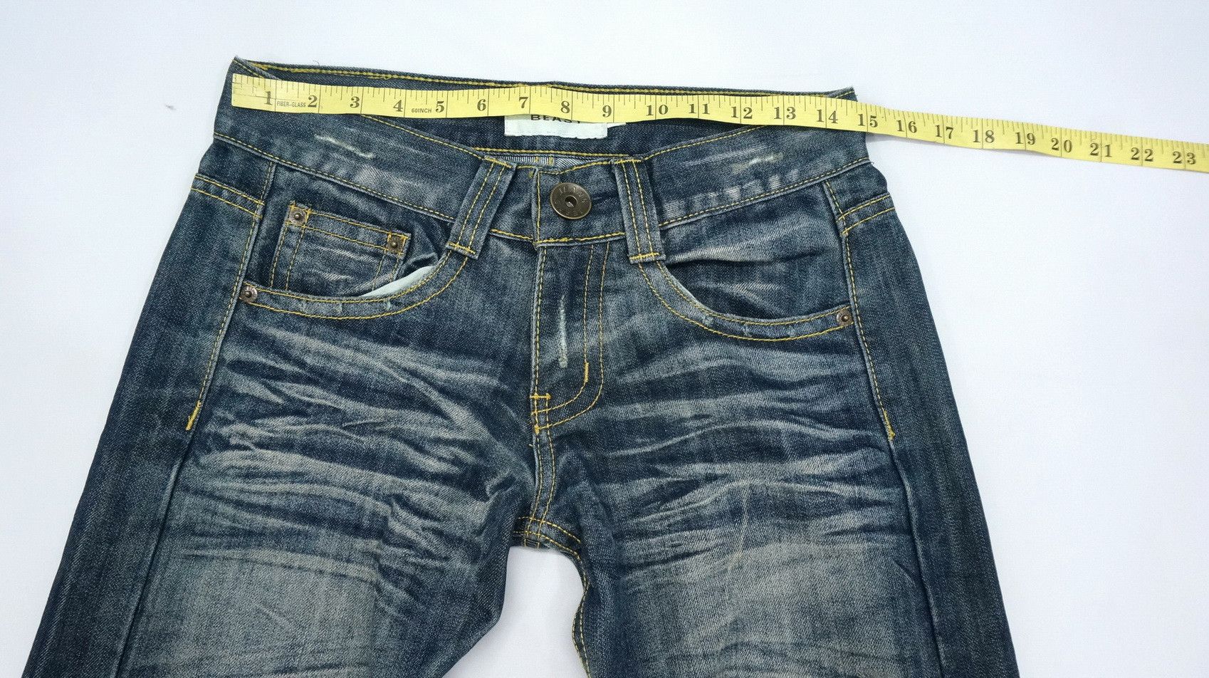 If Six Was Nine Vintage BEAST Japan Wide Leg Flare Lowrise Jeans Size US 29 - 10 Thumbnail