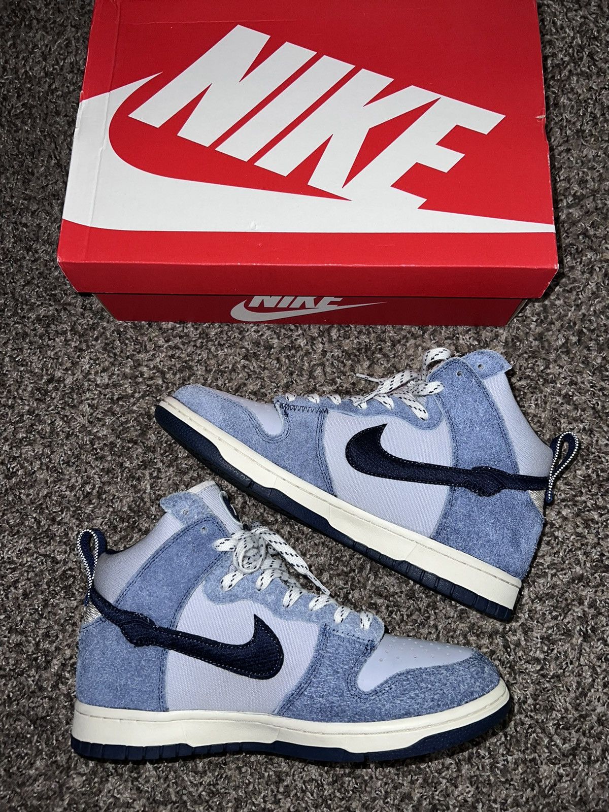 notre dunk high navy