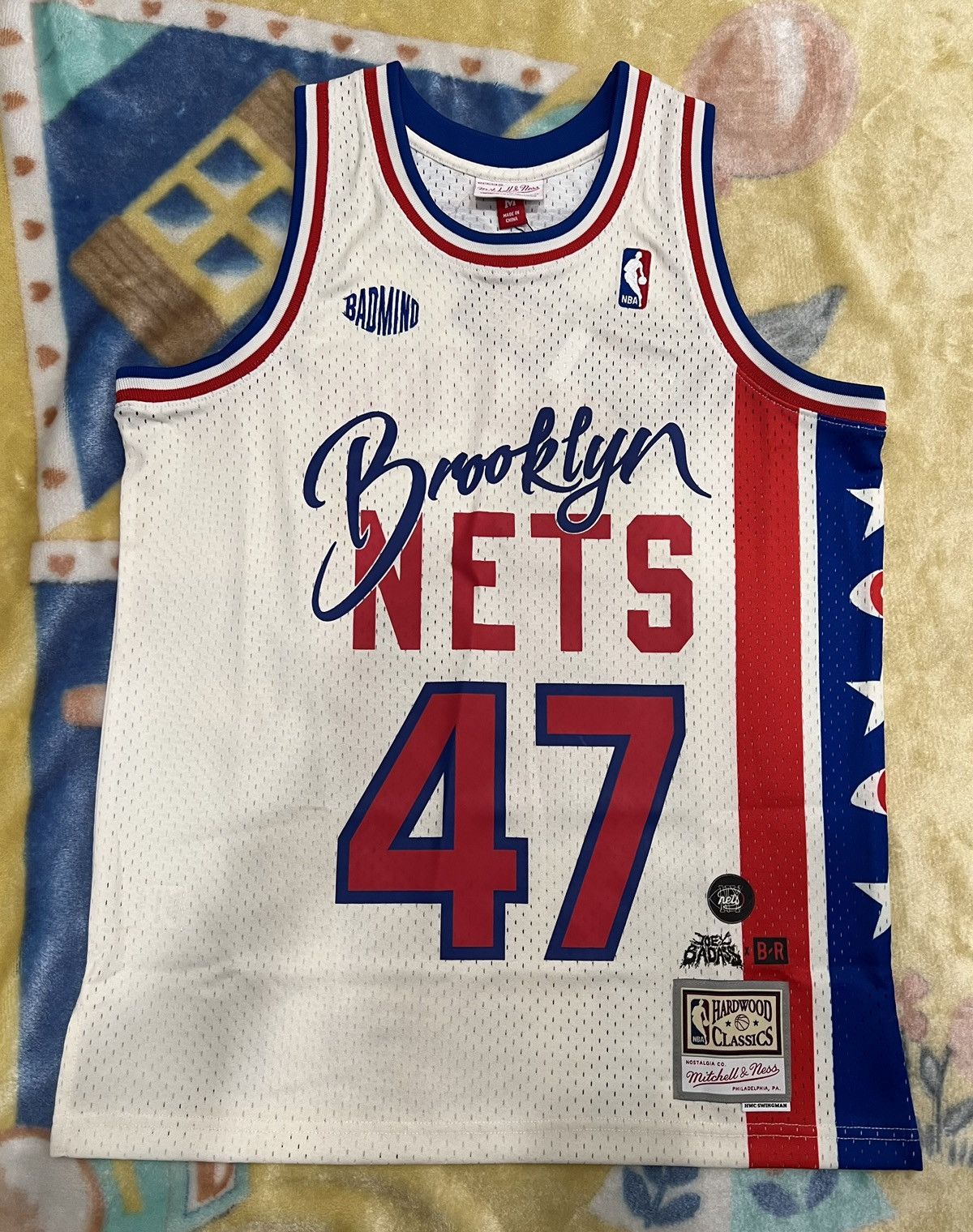 Mitchell & Ness Joey Bada$$ x Brooklyn Nets Swingman Jersey White