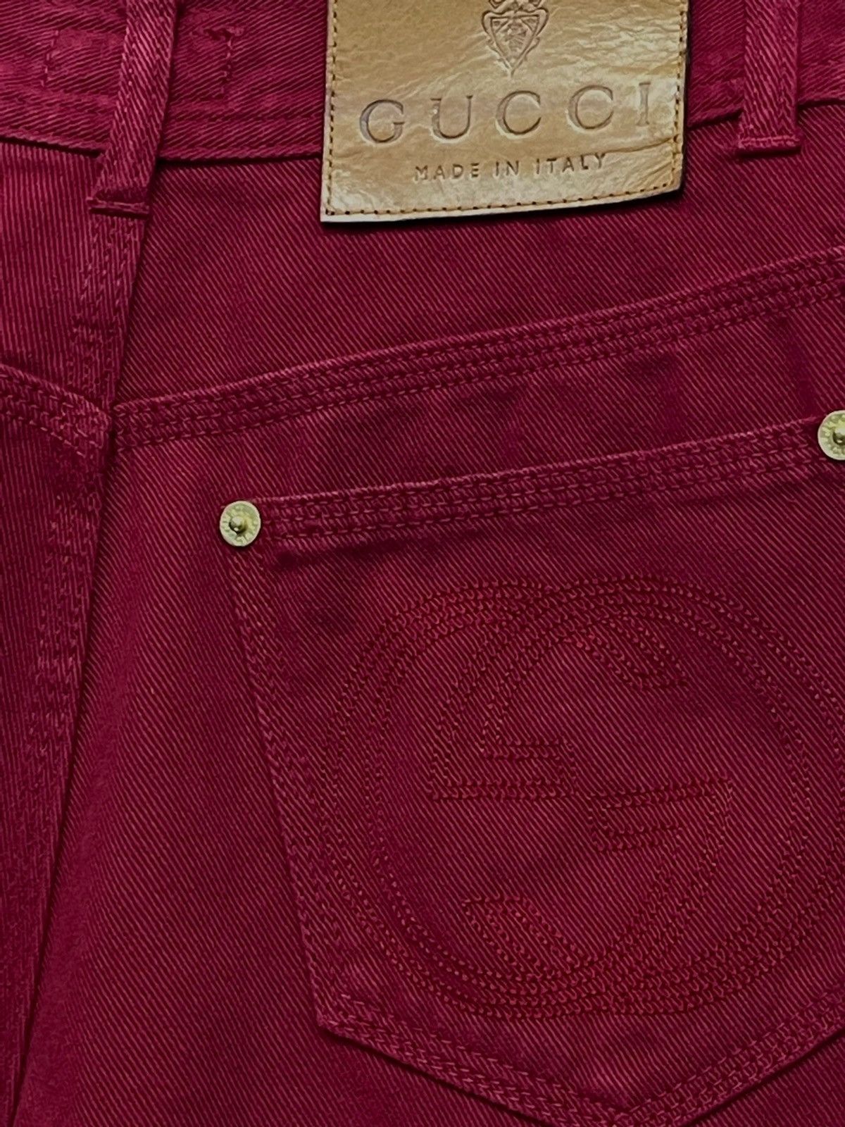 Gucci Vintage GUCCI ITALY Denim Petit Pants Size 25” Size 25" / US 0 / IT 36 - 1 Thumbnail