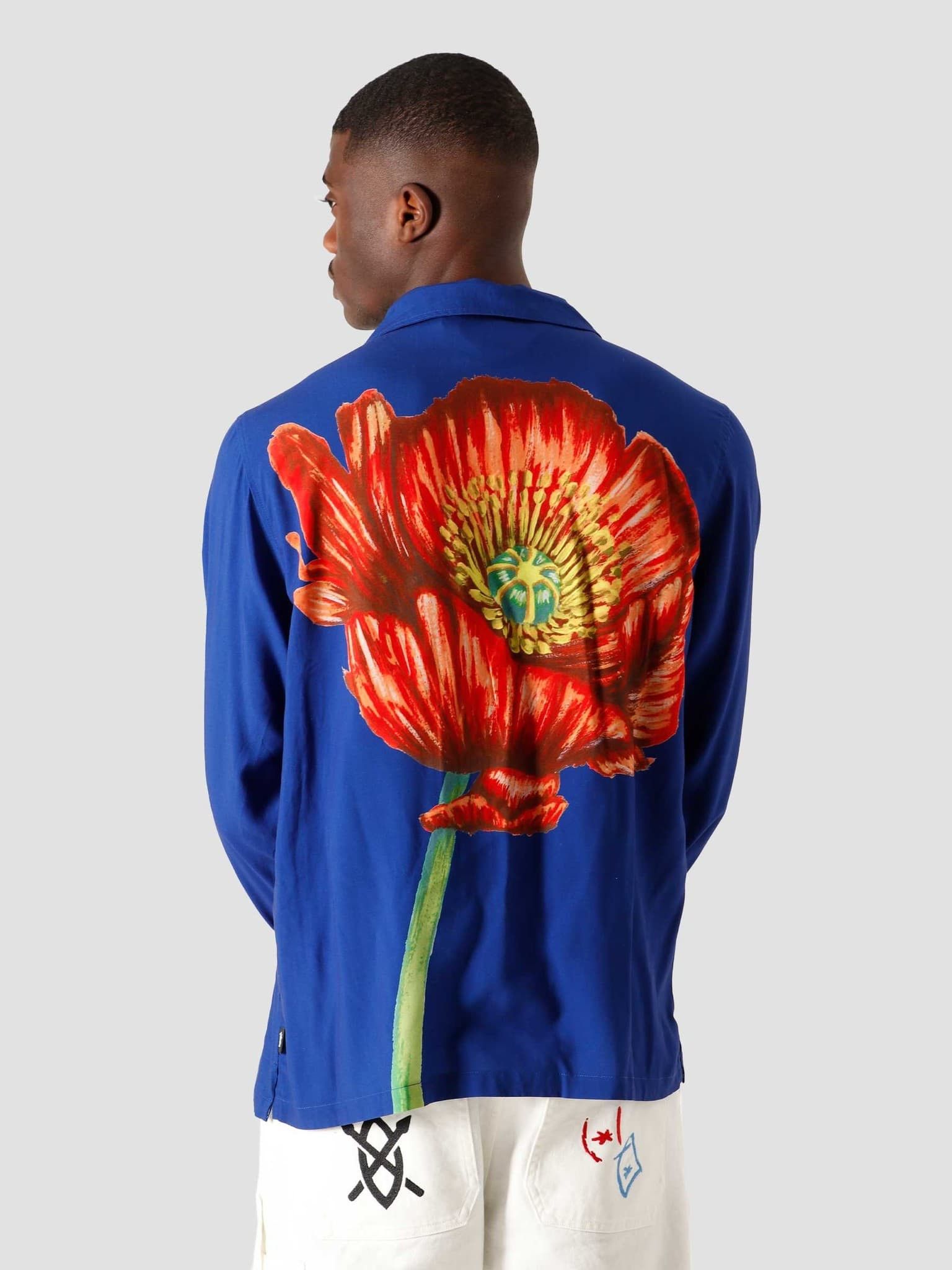 トップス stussy Big Poppy Longsleeve Shirt Blue M 誠実 STÜSSY Poppy Mohair Sweater 青 トップス - トップス