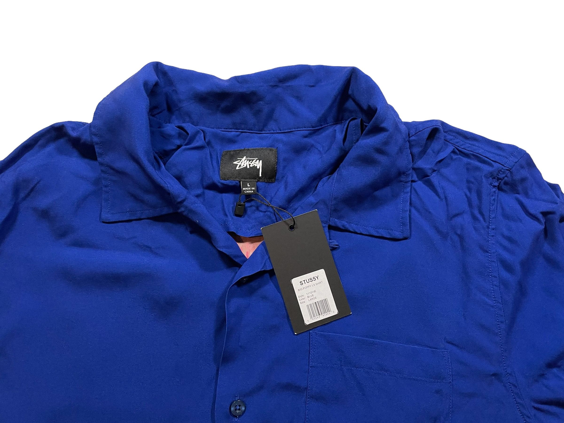 トップス stussy Big Poppy Longsleeve Shirt Blue M 誠実 STÜSSY Poppy Mohair Sweater 青 トップス - トップス