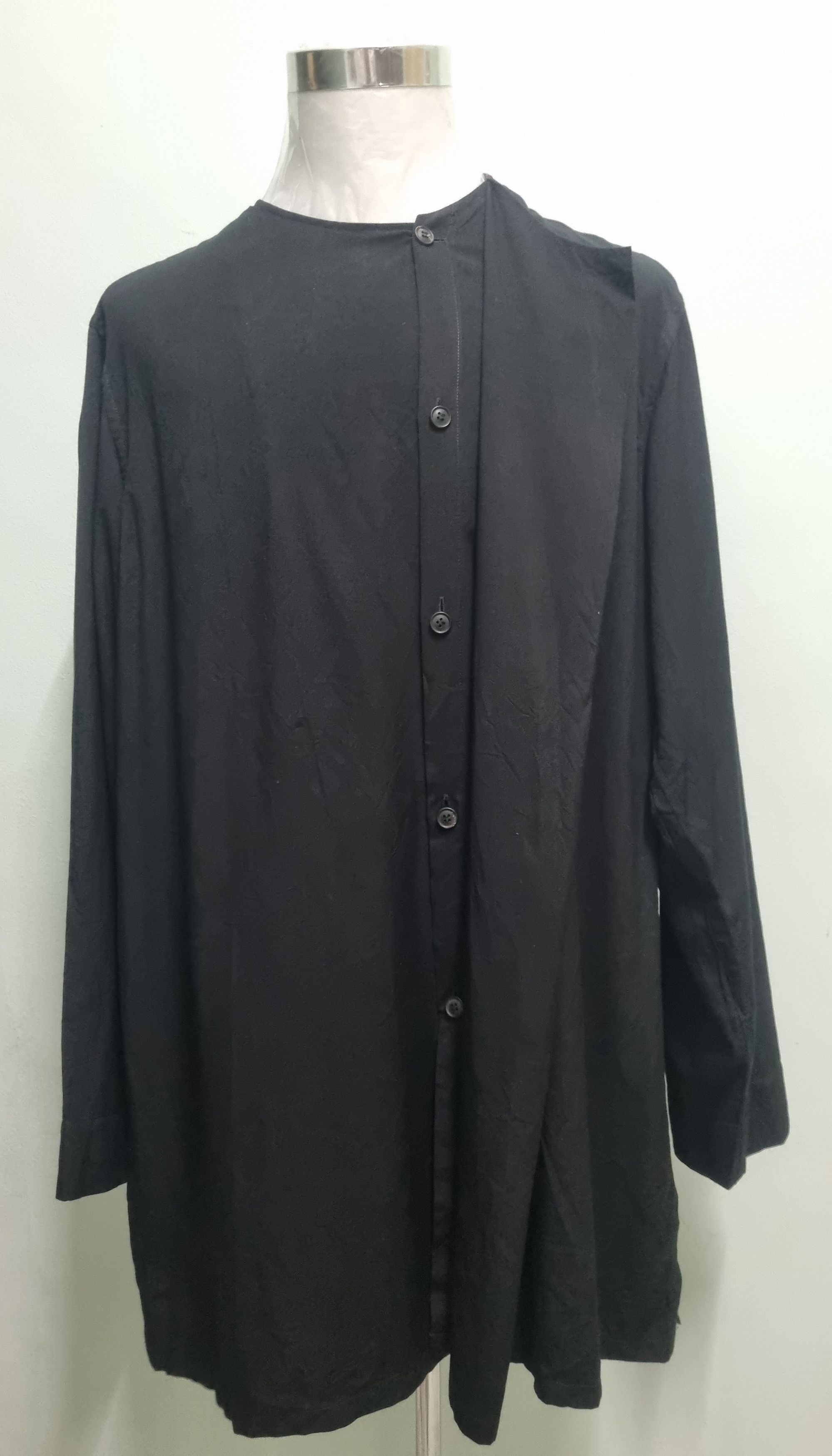 Yohji Yamamoto Pour Homme Rayon Loan Back Open Shirt