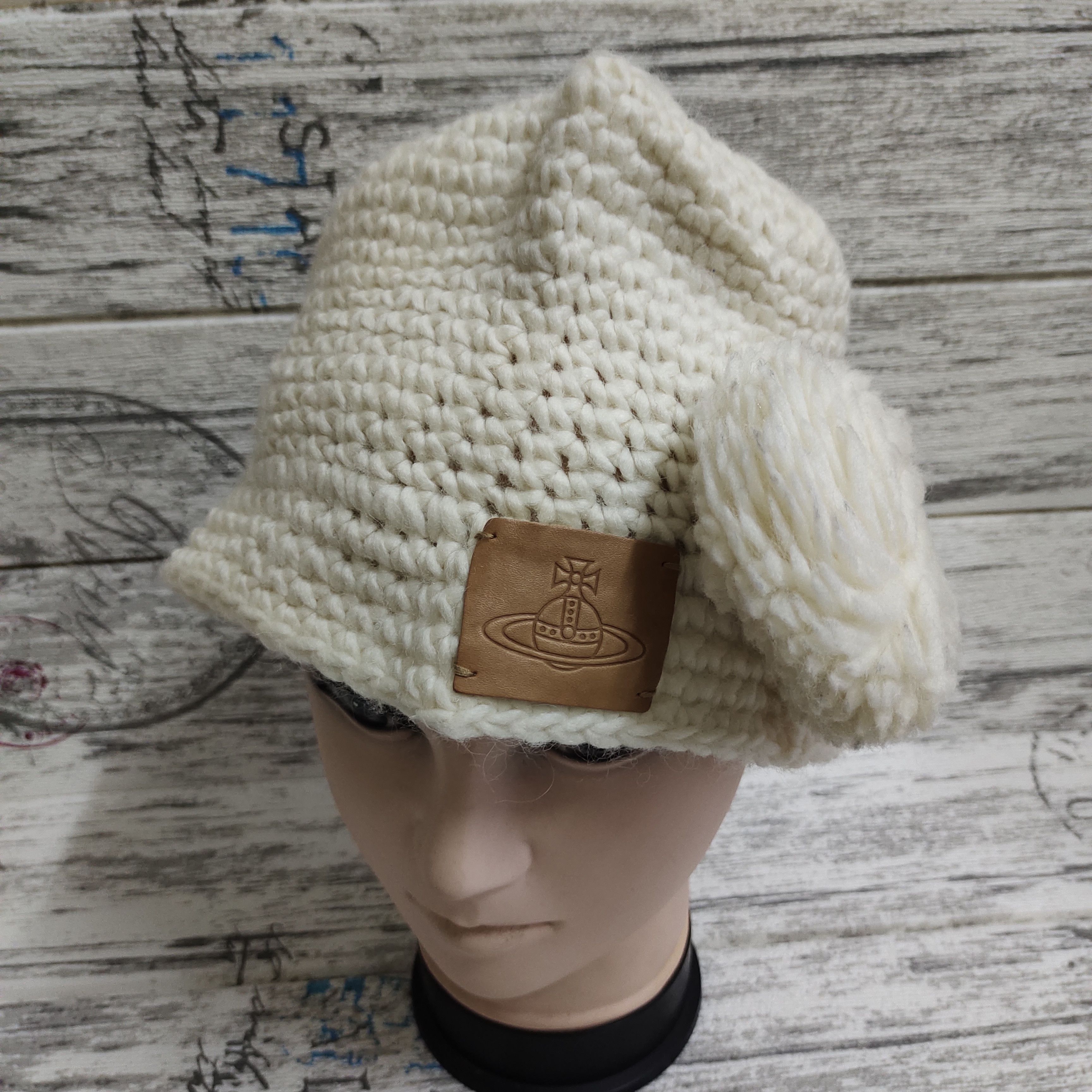 Vivienne Westwood Vivienne Westwood Orb Leather Knit Bucket Hat Size ONE SIZE - 8 Thumbnail