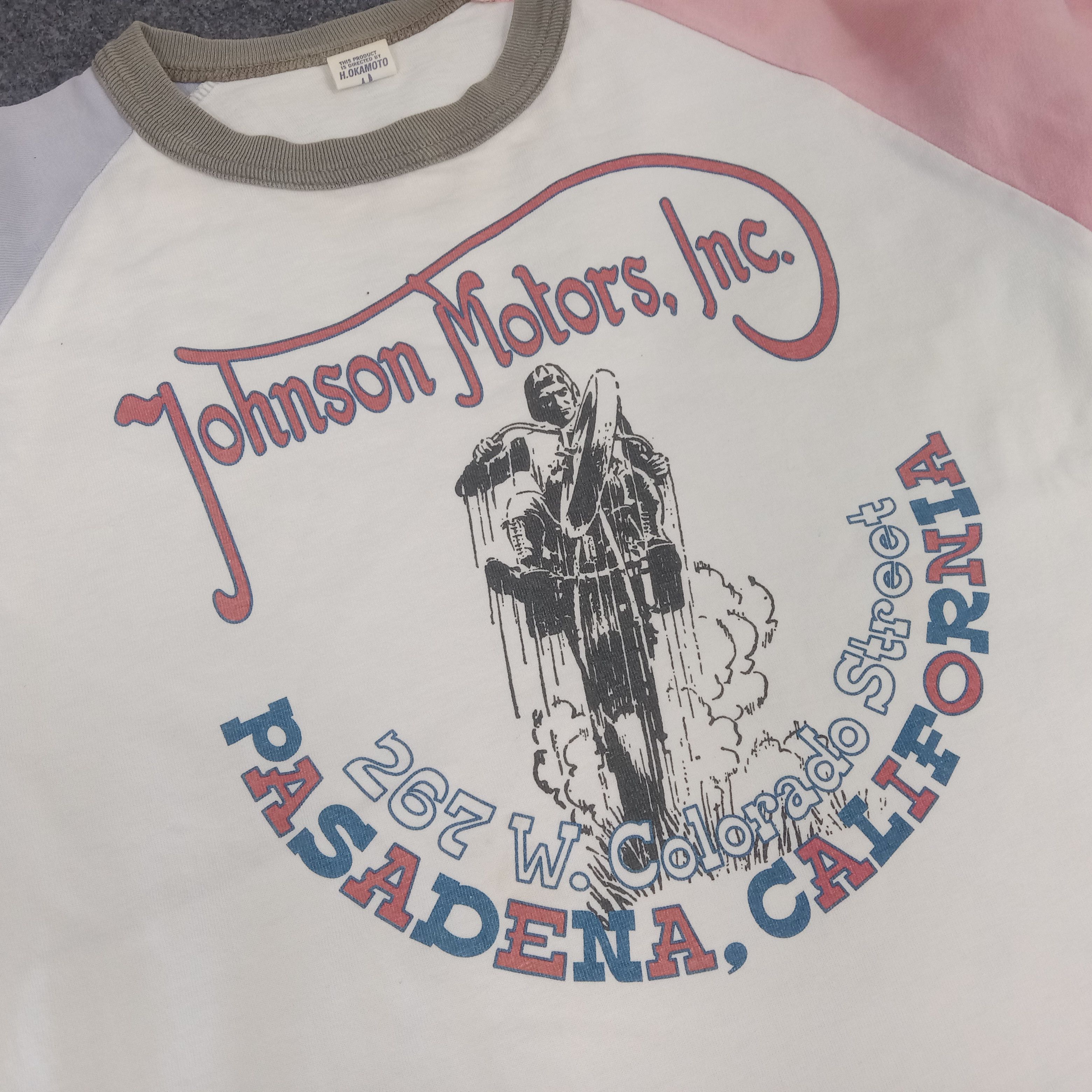Johnson Motors × Vintage Johnson Motors,Inc. American Racing Tshirt Size US M / EU 48-50 / 2 - 2 Thumbnail