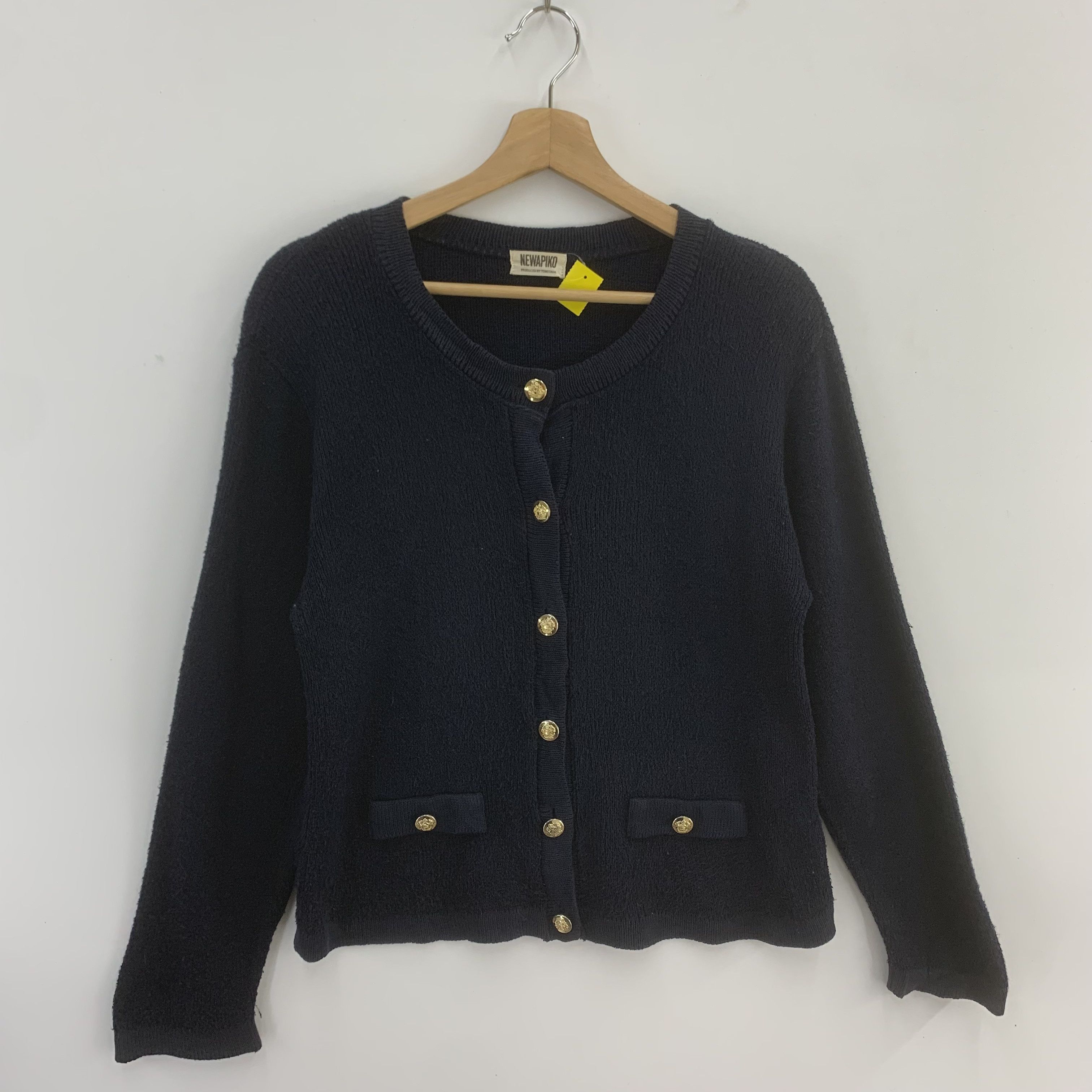 Japanese Brand × Vintage Newapiko Wool Blend Knit Sweater Button Up Knitwear Size US M / EU 48-50 / 2 - 1 Thumbnail