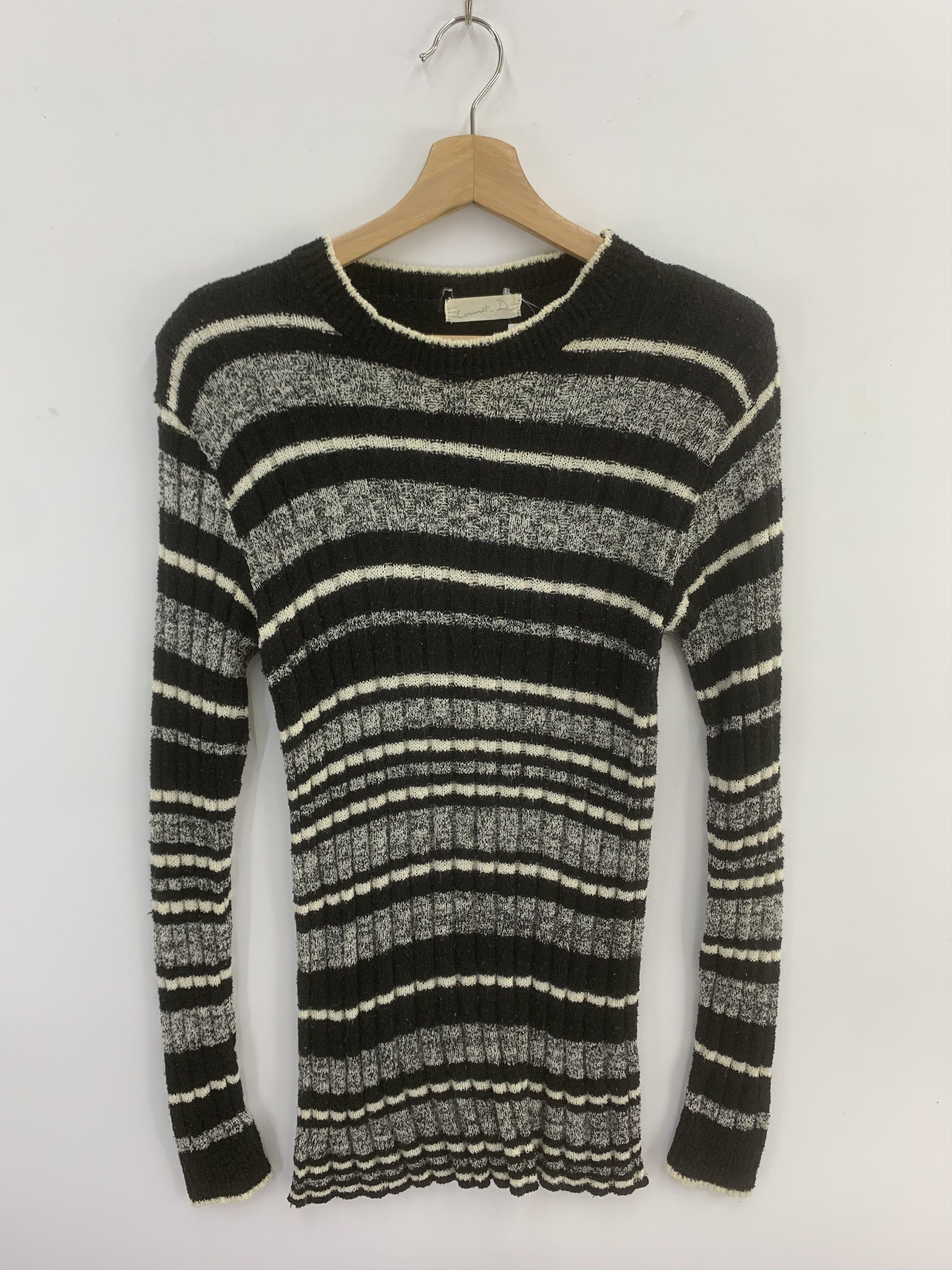 Japanese Brand × Other Vintage Wool Blend Striped Knit Sweater Size US L / EU 52-54 / 3 - 1 Thumbnail