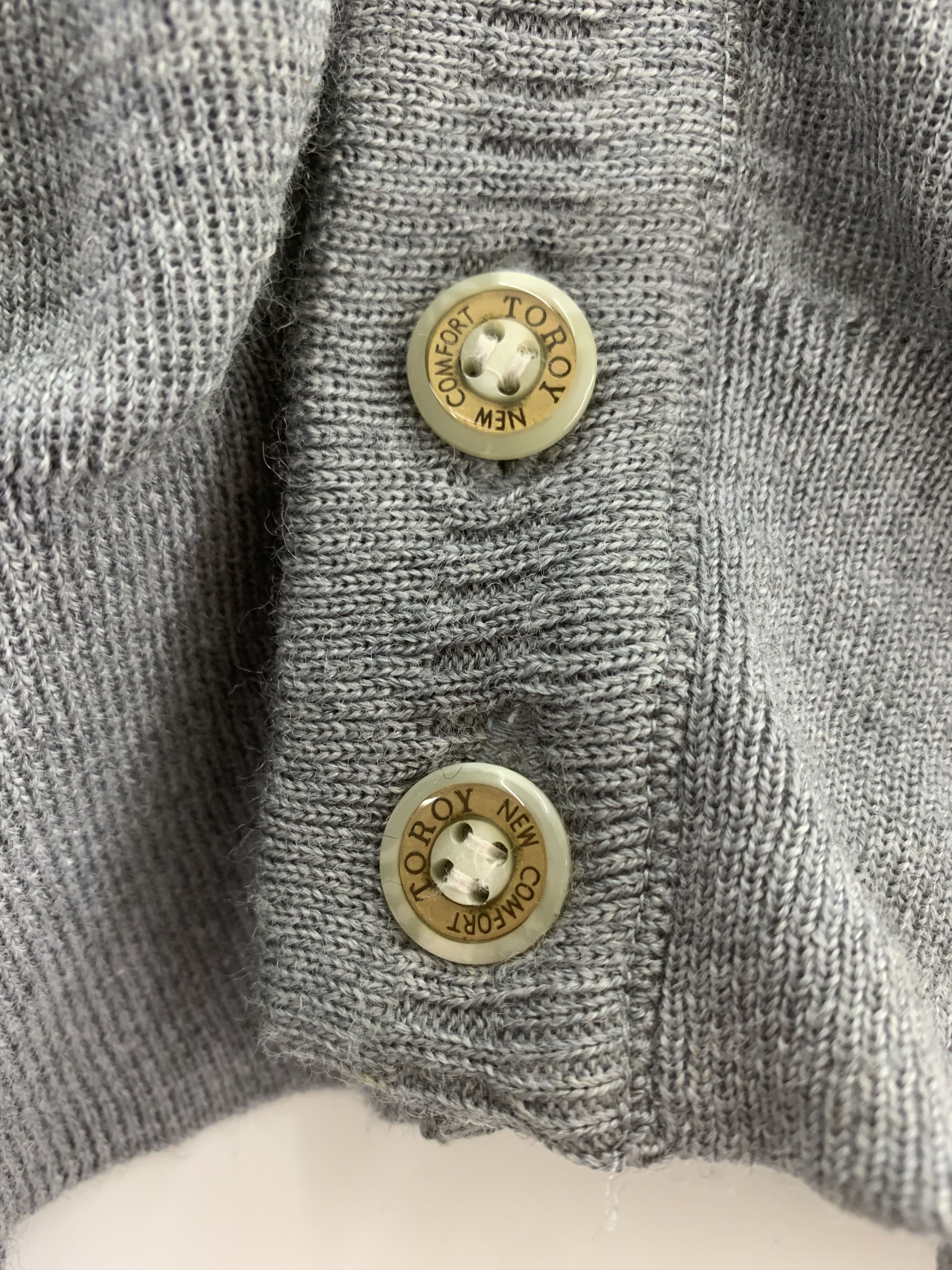 Japanese Brand Toroy 100% Wool Cardigan Knitted Size US L / EU 52-54 / 3 - 4 Thumbnail